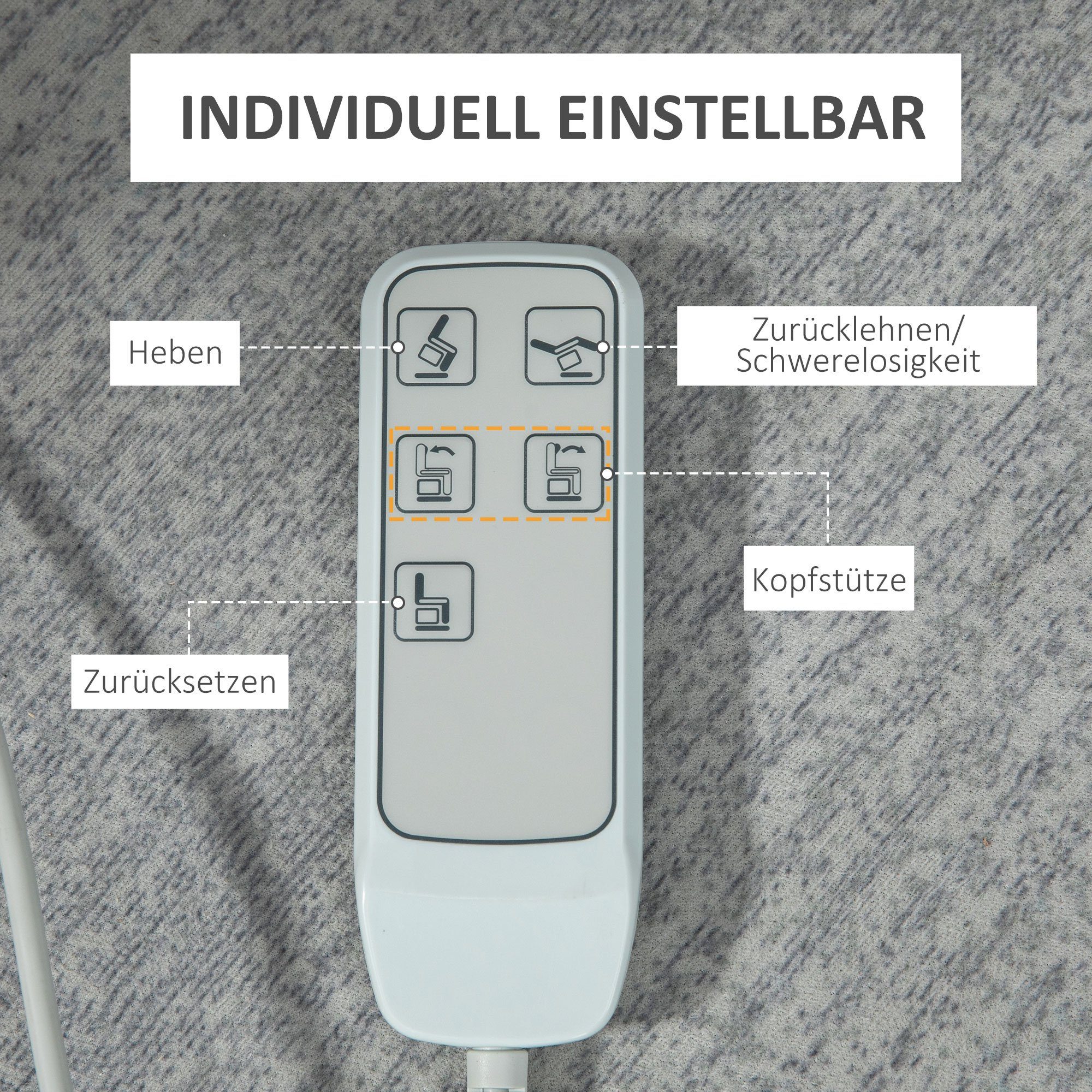 Liegefläche cm cm x (Set, 1-St., 92 Aufstehsessel), 93 mit Relaxsessel, Massagesessel 1 Liegefunktion, 159 105 HOMCOM x