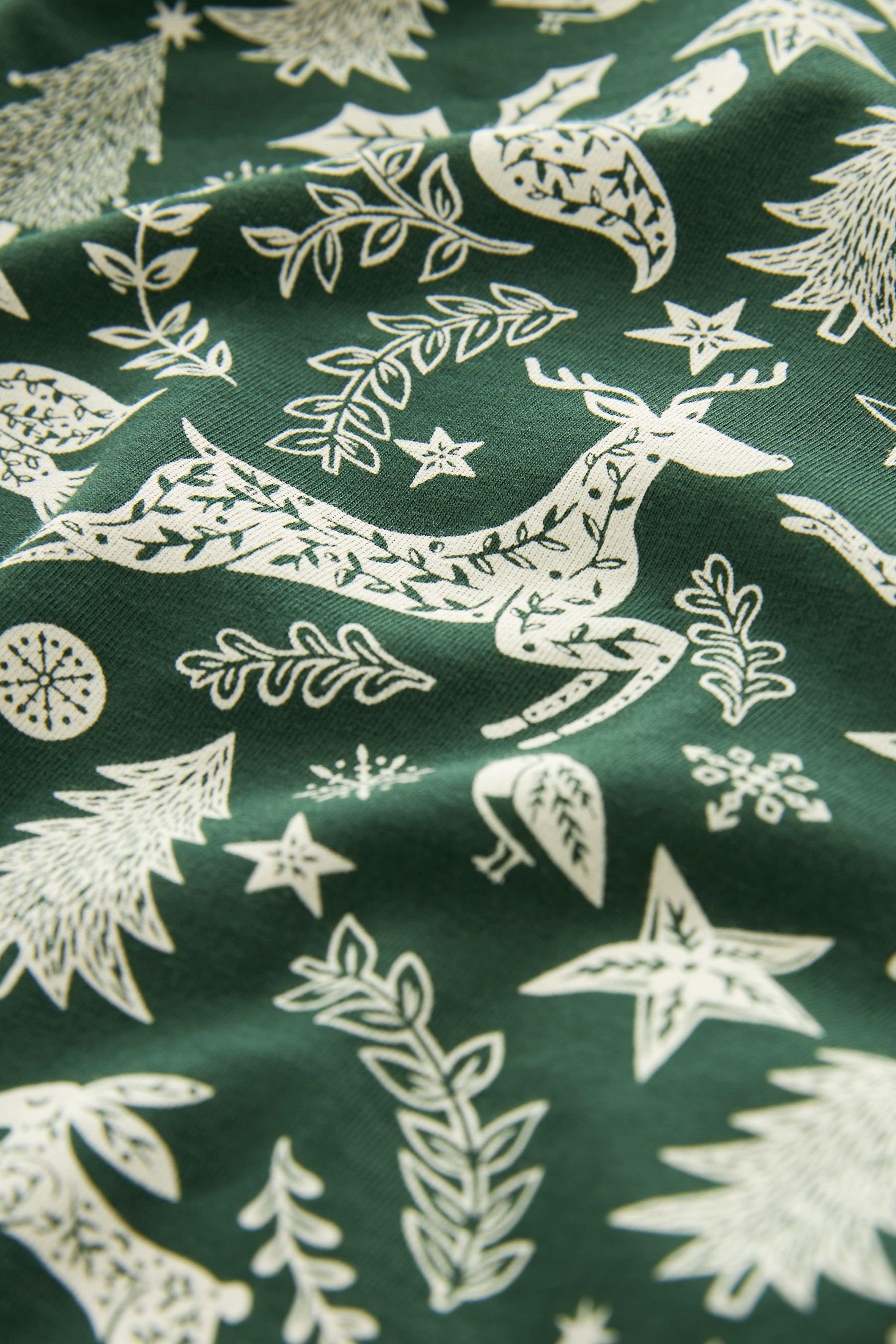 in (1-tlg) Print Next weihnachtlichem Polo-Shirt Green Tree Poloshirt