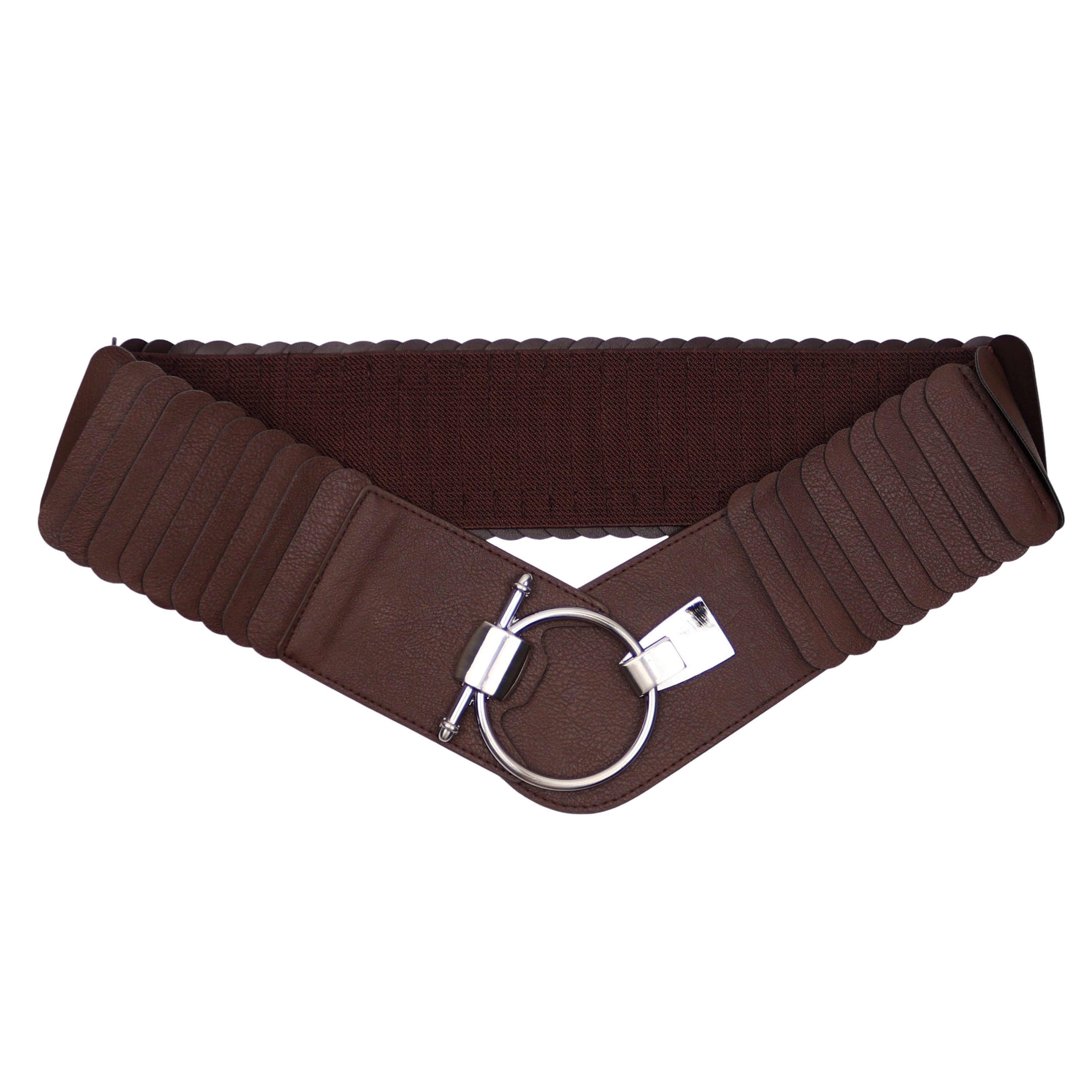 MIRROSI Taillengürtel Leo Unifarbe breit 8cm für Taillenumfang 85 bis 110cm, ONESIZE (Unifarben, Angenehmes Tragesgefühl, Leopard Muster) Breiter Stretch Gürtel