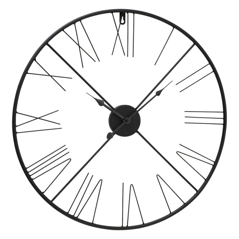 BOLTZE Wanduhr (Vintage Wand Hänge Uhr Eisen Gestell römische Ziffern Wohn)