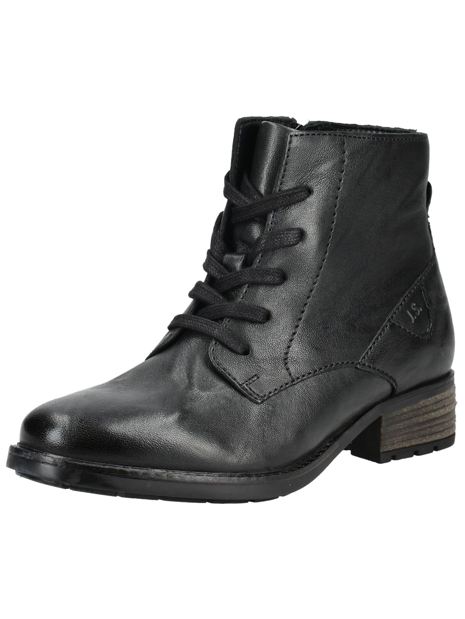 Stiefelette Leder . Schnürstiefelette