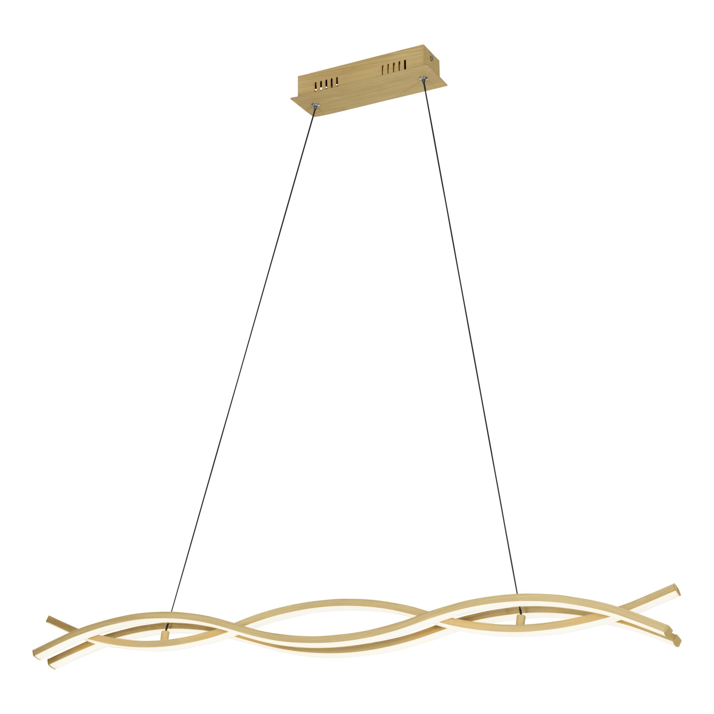 EGLO Hängeleuchte LASANA 4 Pendellampe - Stahl, Alu - LED - 35W - IP20, LED fest integriert, Warmweiß, Hängelampe, Deckenlampe, Wohnzimmer, Esszimmer, L90 x B6 x H120 cm