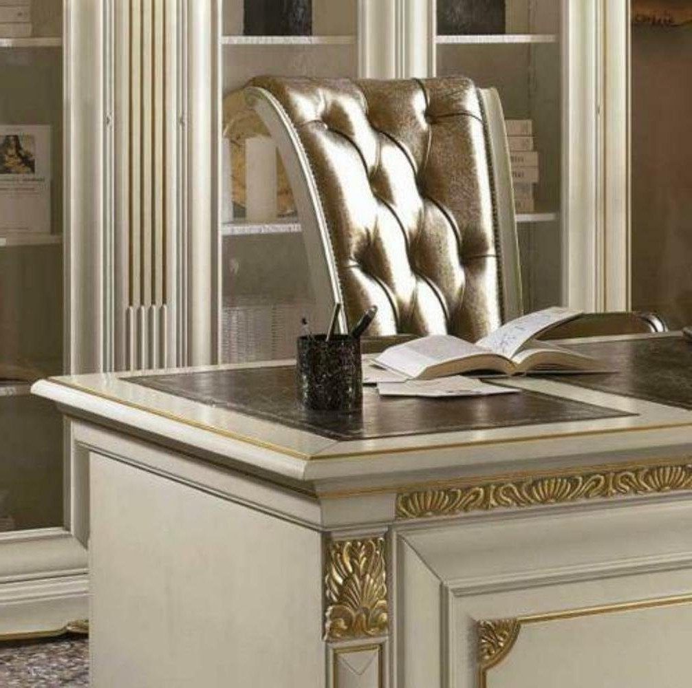 Xlmoebel Schreibtisch Traditionelles Handwerk Möbel aus Italien für stilvolles Wohnen (Schreibtisch-Set, Schreibtisch mit Stuhl und Schrank), Hergestellt in Europa