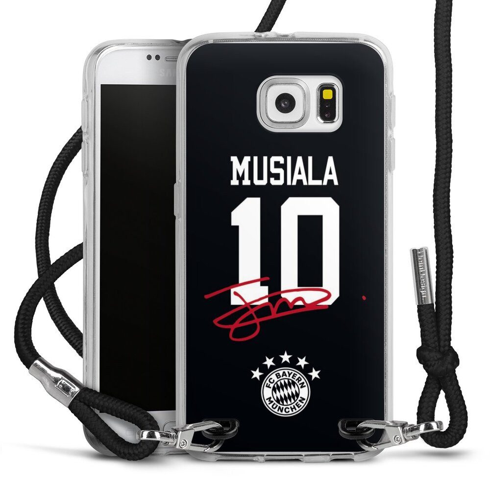 DeinDesign Handyhülle FC Bayern München Jamal Musiala FCB Musiala 10, Samsung Galaxy S6 Handykette Hülle mit Band Case zum Umhängen