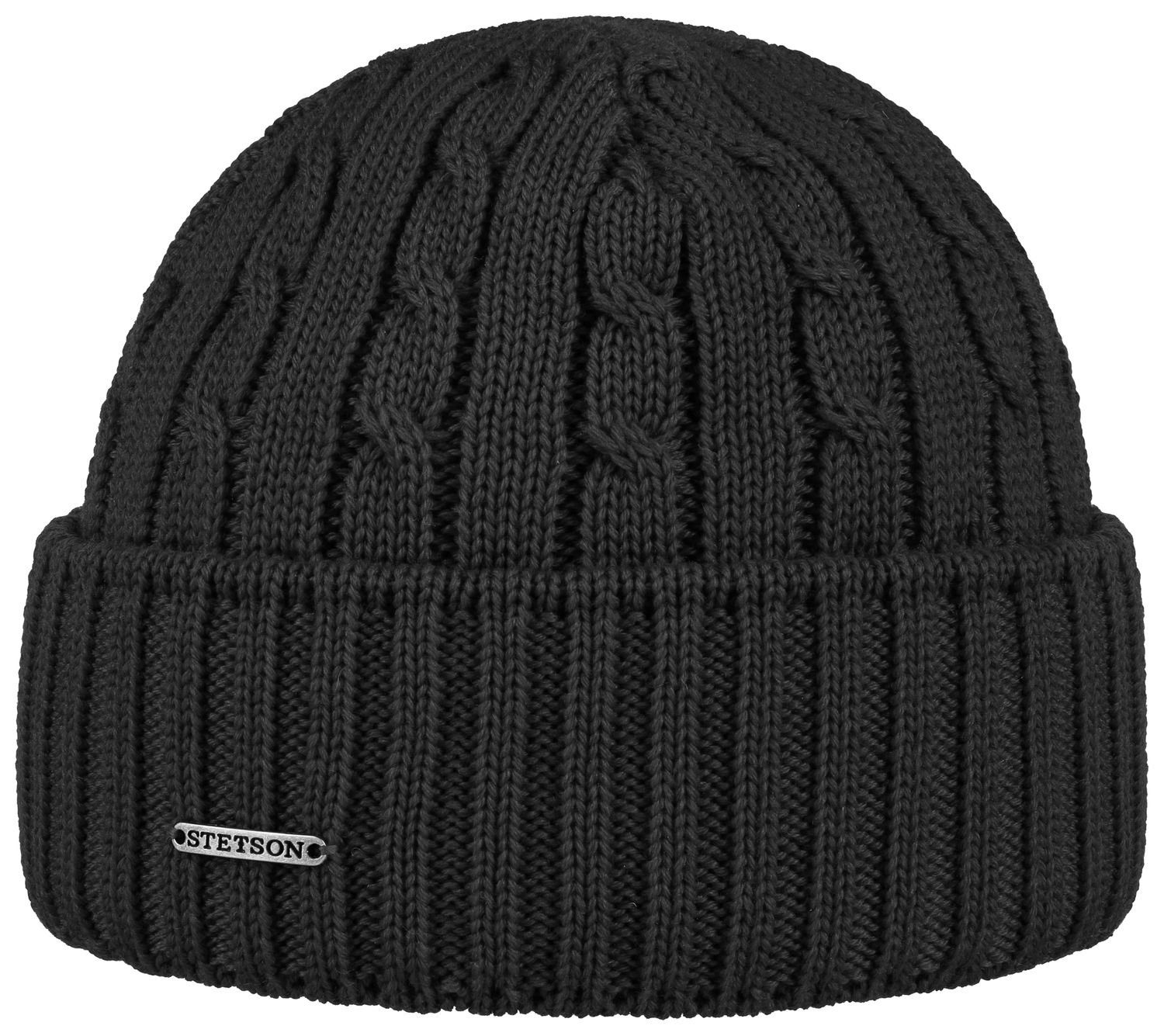 Stetson Strickmütze mit doppeltem Umschlag aus Wolle günstig online kaufen