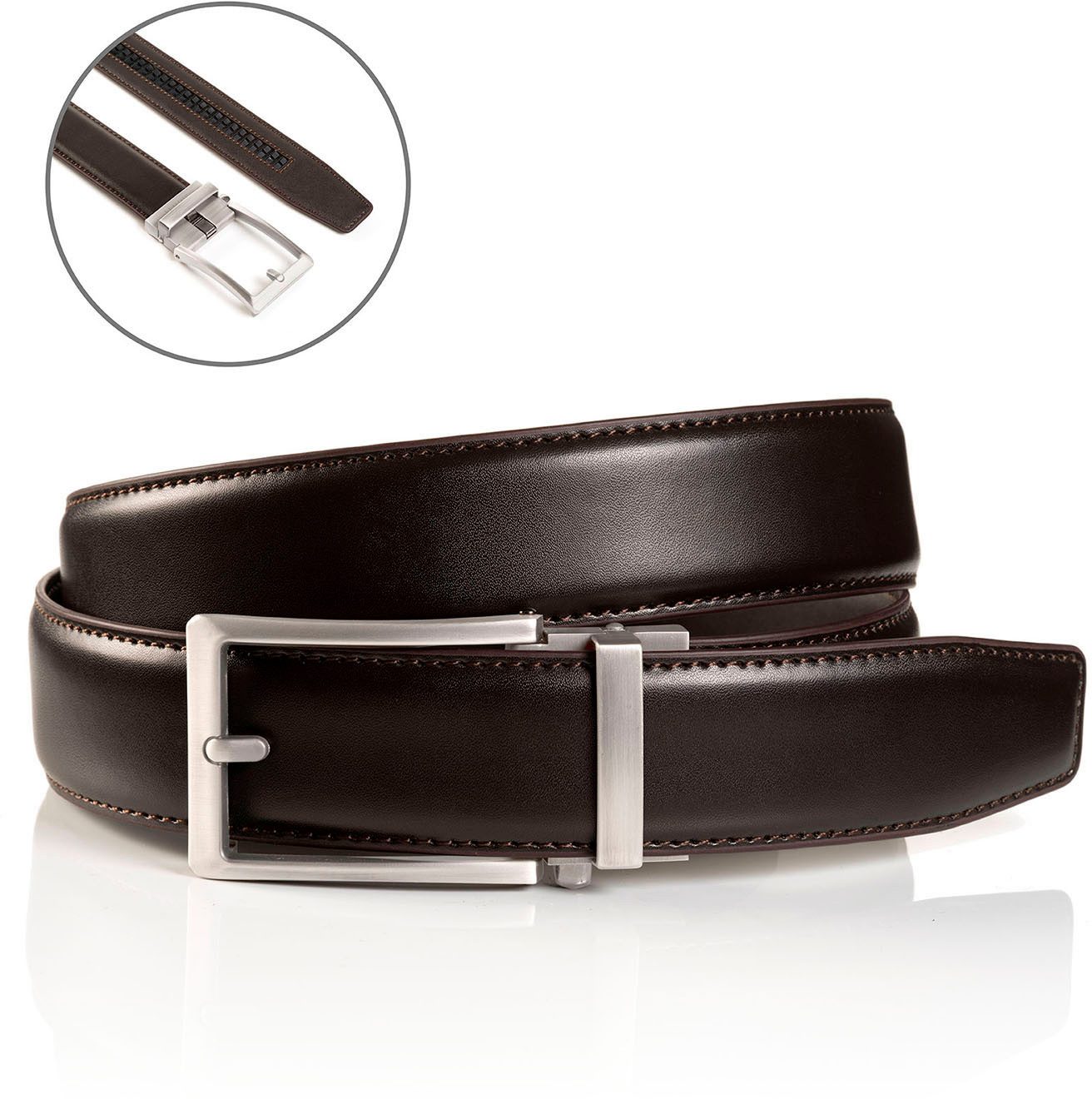 MONTI Ledergürtel 3,5 cm breit, Klassisch-Business, günstig online kaufen