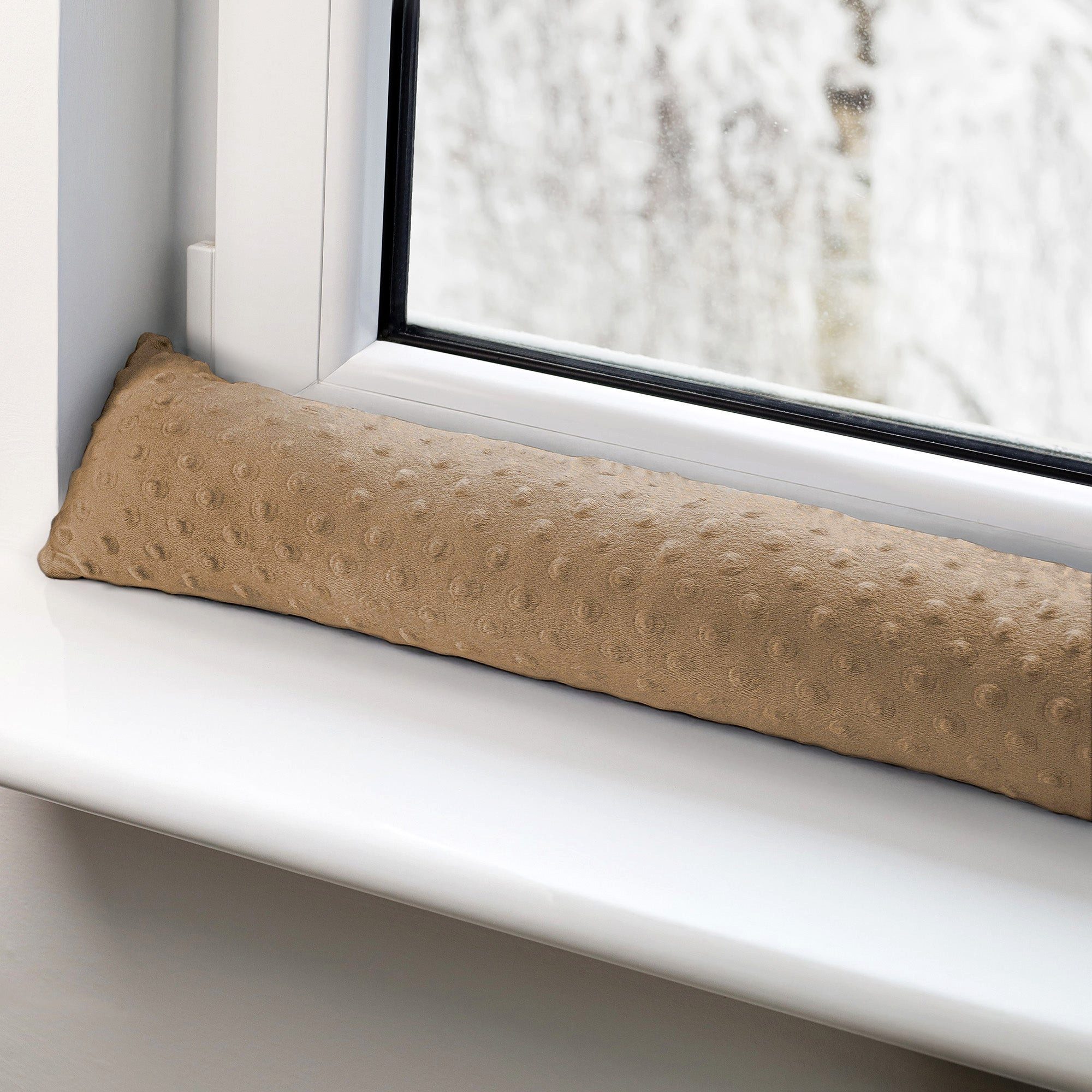 Amazinggirl Zugluftstopper Zugluftstopper Fenster Seitenschläferkissen 200 cm Beige