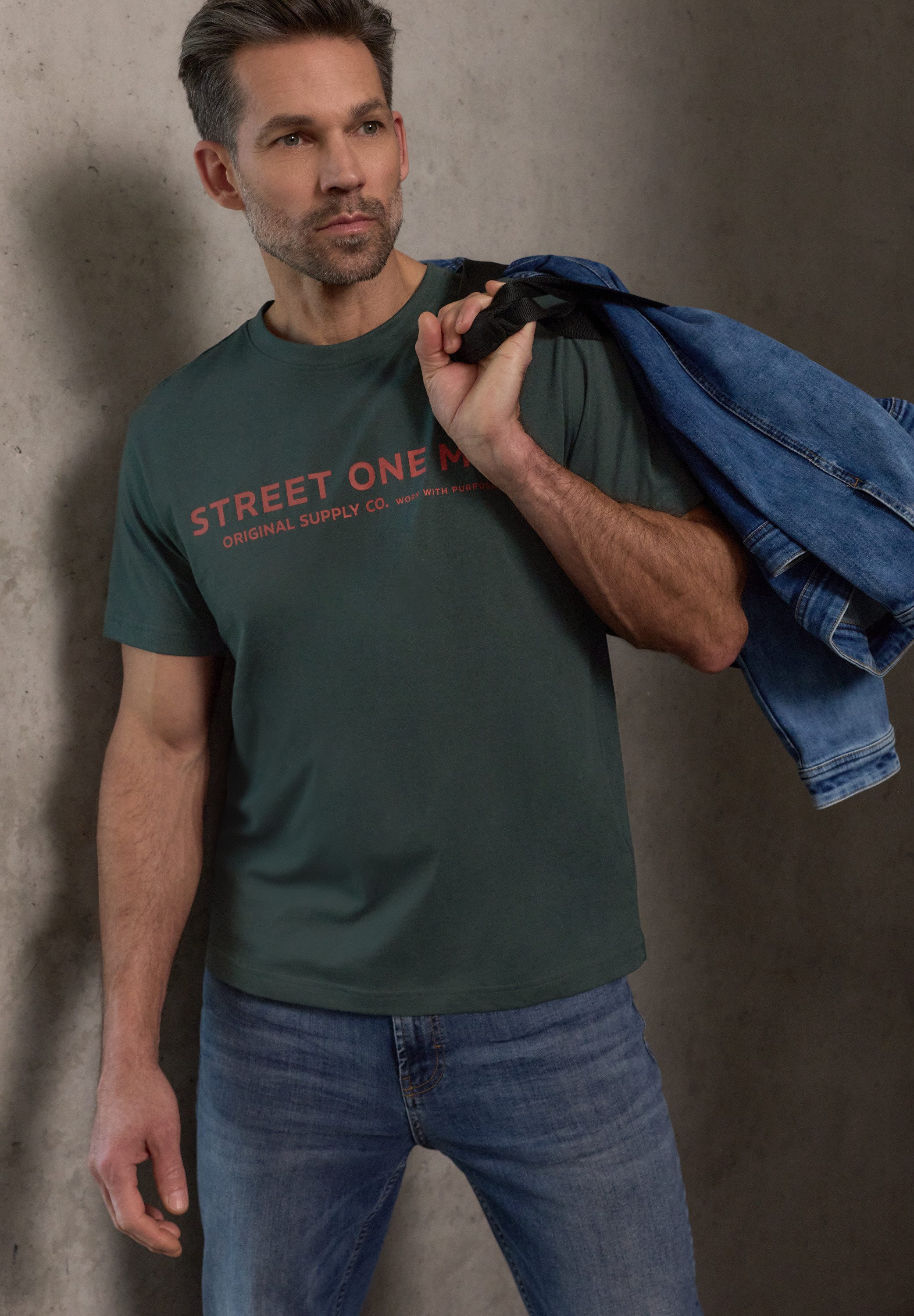 STREET ONE MEN T-Shirt aus reiner Baumwolle
