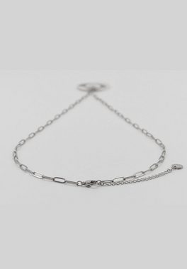 enflame Kette mit Anhänger Halskette Perl Plättchen Edelstahl Necklace Sonnen Anhänger (1-tlg), 5467 in Silber