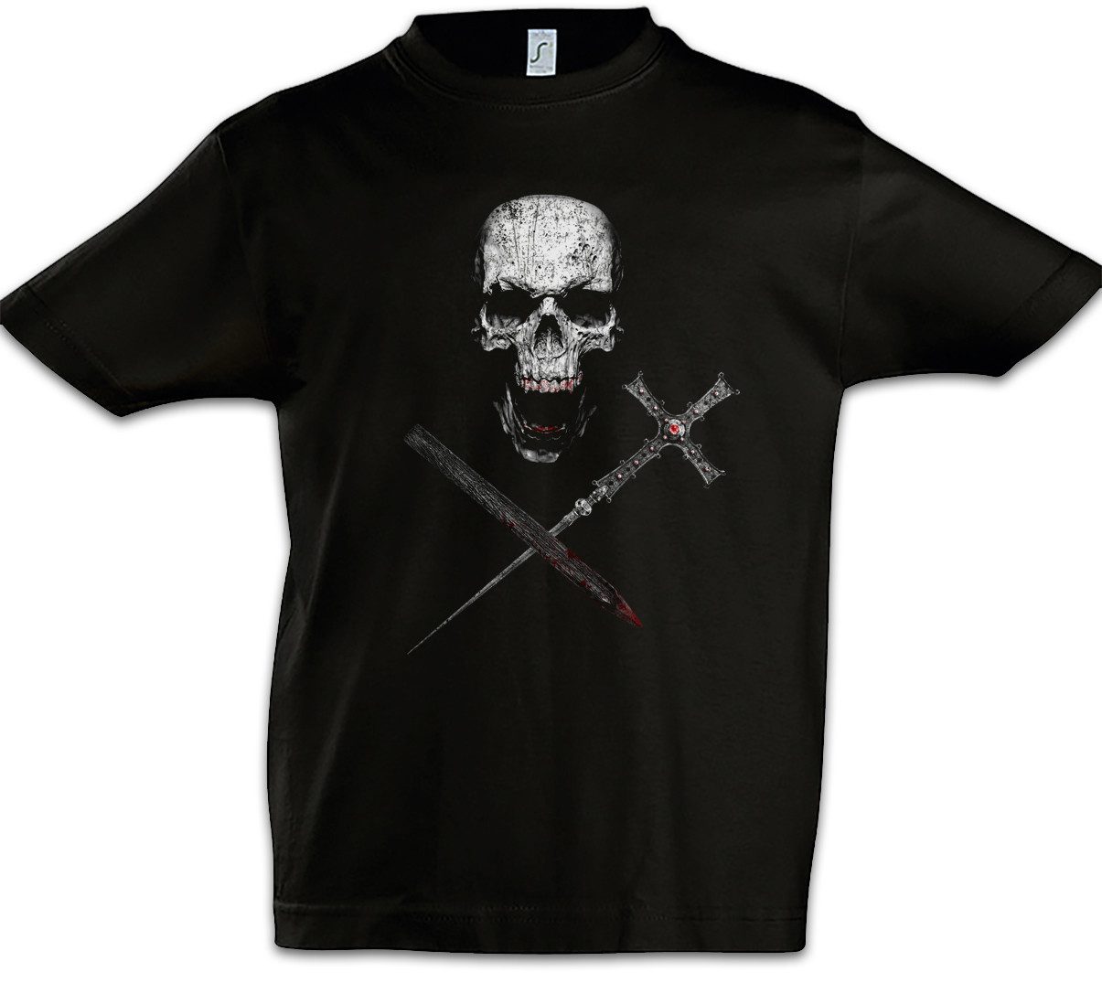 Print-Shirt Vampire Skull Kinder T-Shirt Vampir Blut True Gebiss Zähne Dracula