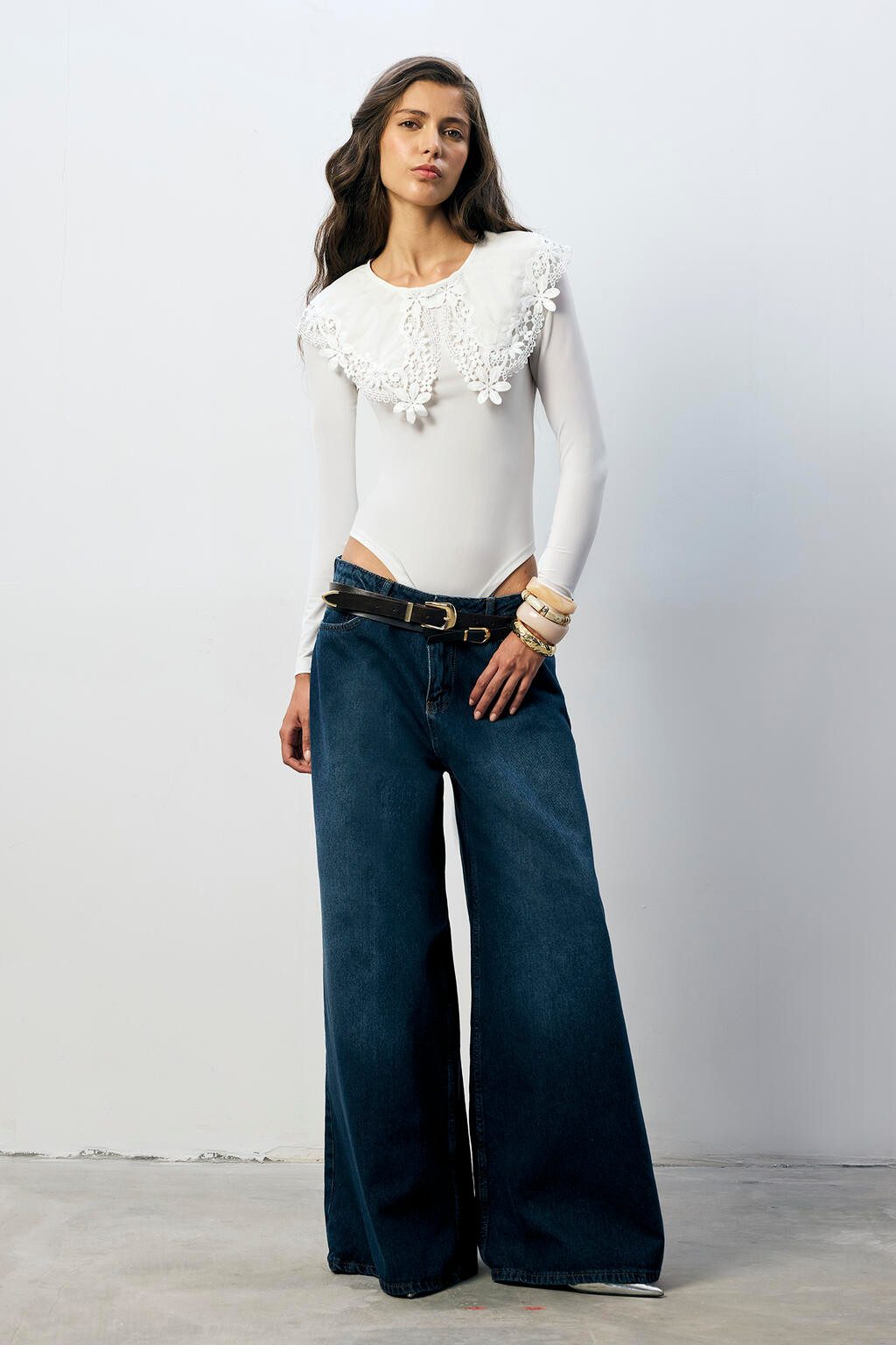 touche prive Langarmbody BODY MIT BESTICKTEM KRAGEN UND SCHNAPPVERSCHLUSS günstig online kaufen