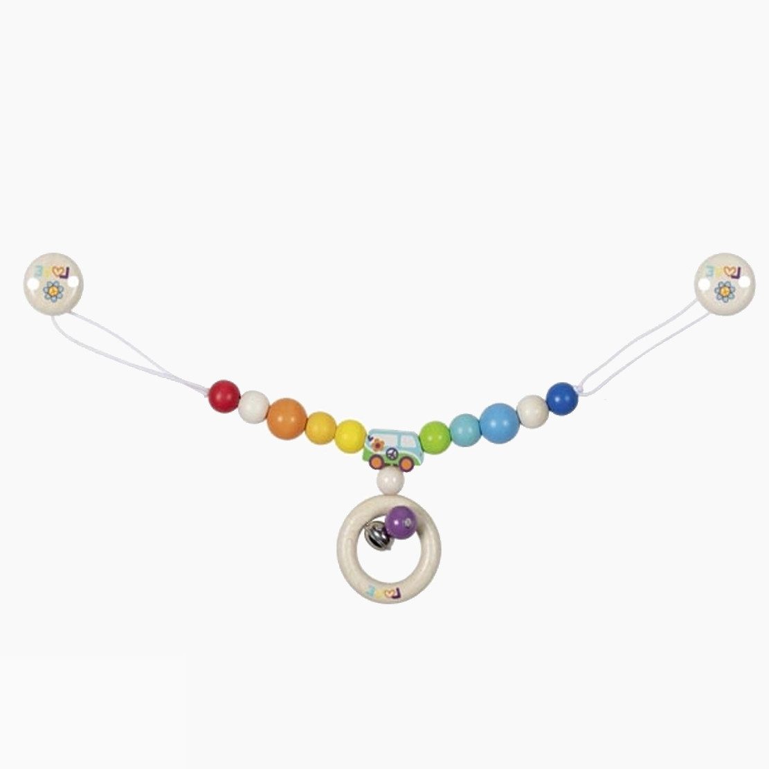 goki Kinderwagenkette Kinderwagenkette Regenbogen Van (packung, 1-tlg., set), farbenfrohes Universum für die ersten Abenteuer