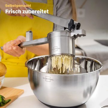 SILBERTHAL Kartoffelpresse Spaghetti-Eispresse, Edelstahl, Edelstahl, rostfrei, inkl 3 Lochscheiben