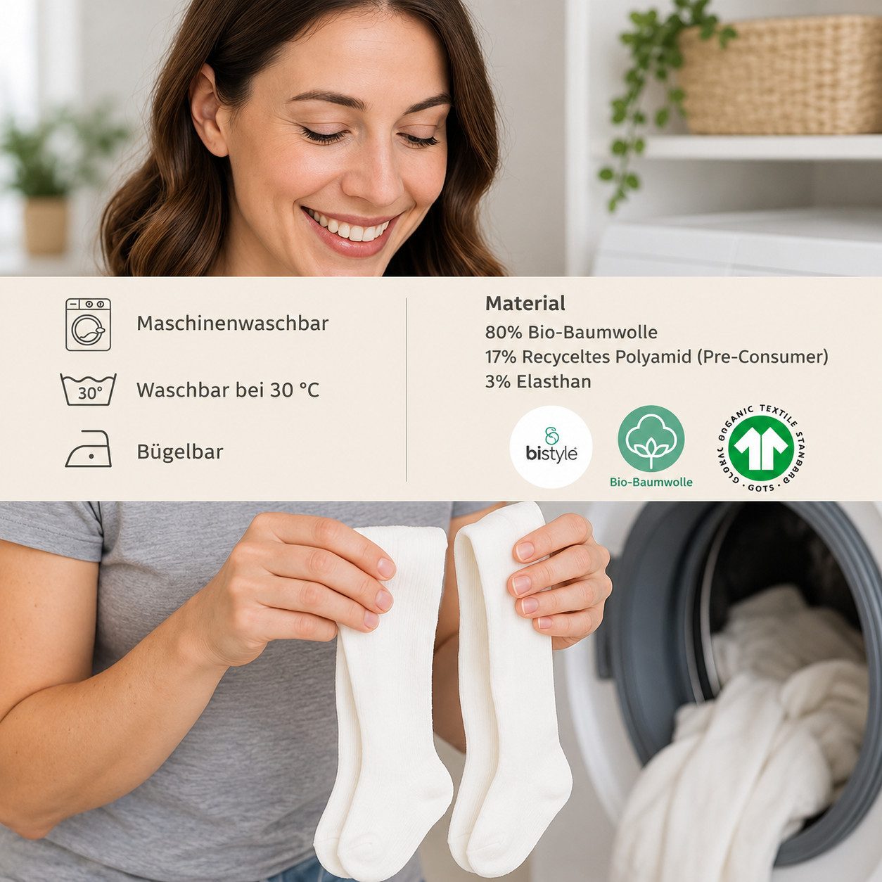 bistyle Strumpfhose bistyle 2er Pack Bio Baby Strumpfhose (2er Pack) GOTS-zertifiziert – Bild 4 von 5