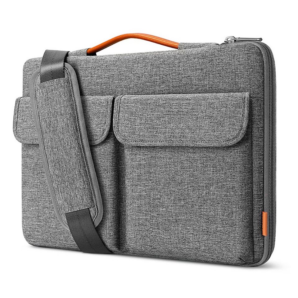 SCOBAG Laptoptasche 15.6 Zoll Laptoptasche Hülle 360° Rundumschutz  (spritzwassergeschützte Schulter-Laptop-Tasche Zwei Tragemöglichkeiten,  1-tlg., Multifunktions Tasche für Business/Schule/Reisen), Erhältlich in  schwarz/grau