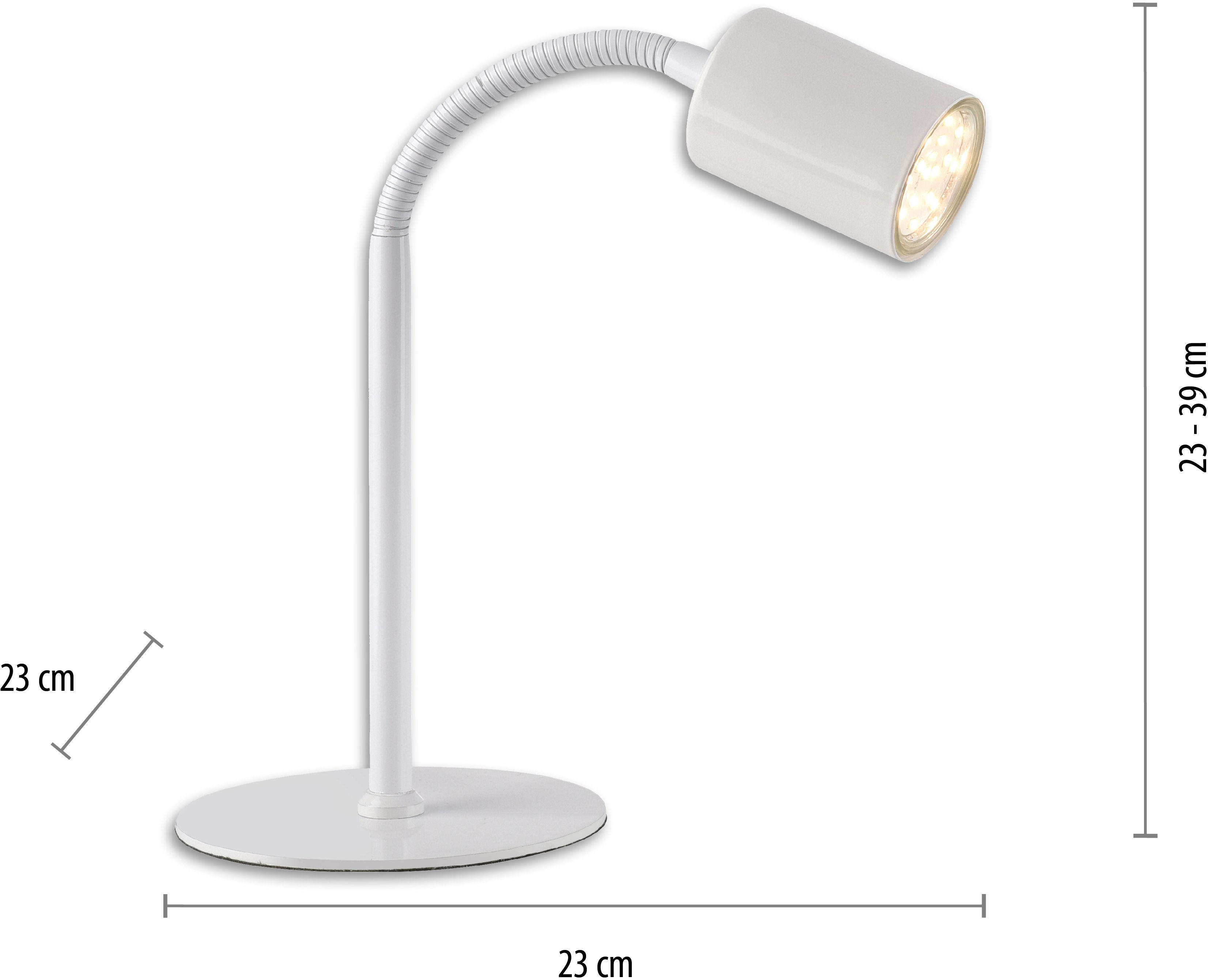 wechselbar, Maci, Tischlampe, und Licht, Warmweiß, Reflektor Tischleuchte dreh- warmweißes home Leuchtmittel schwenkbarer my LED