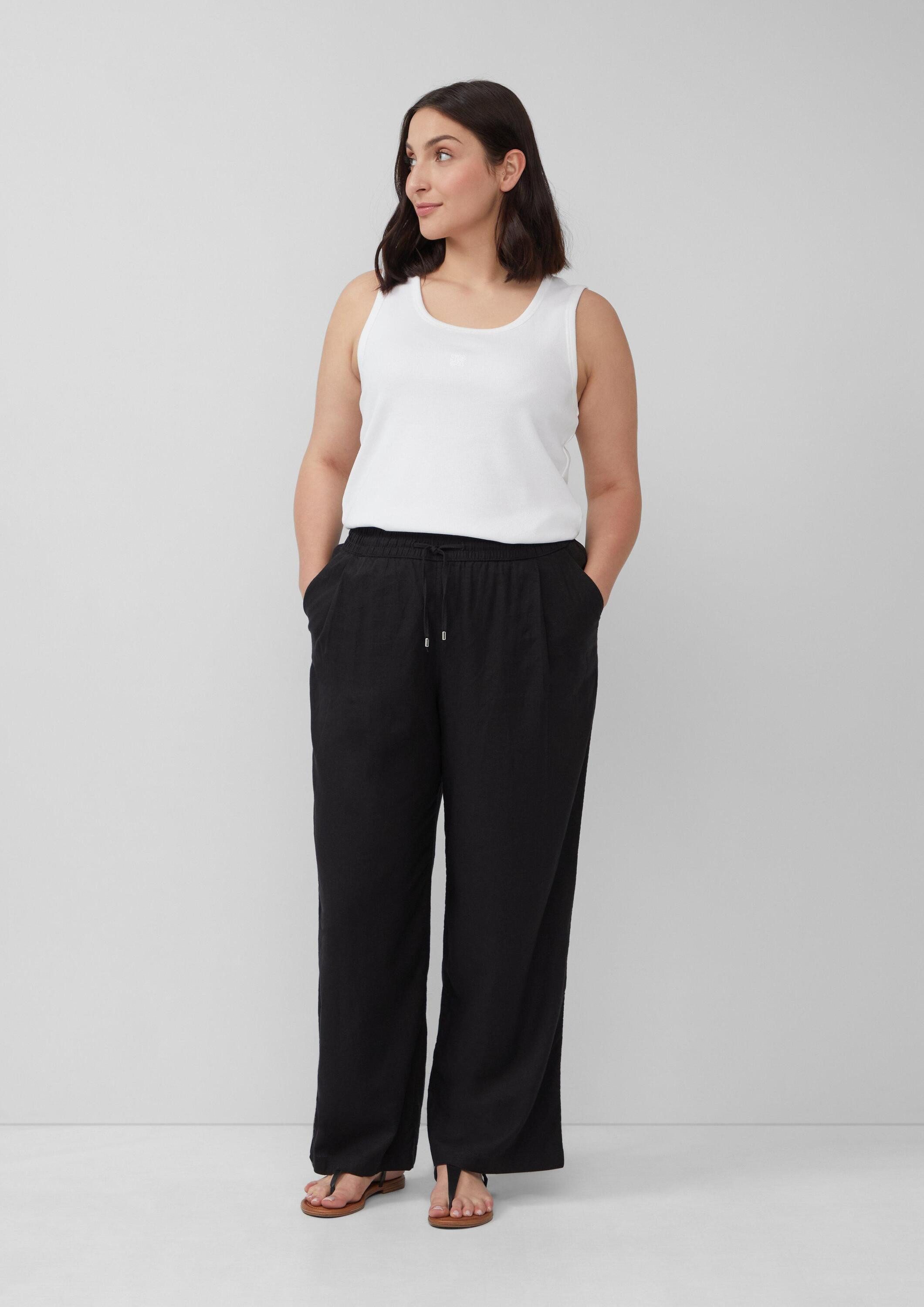 s.Oliver Chinos Hose Leichte Leinenmix-Hose mit Elastikbund günstig online kaufen