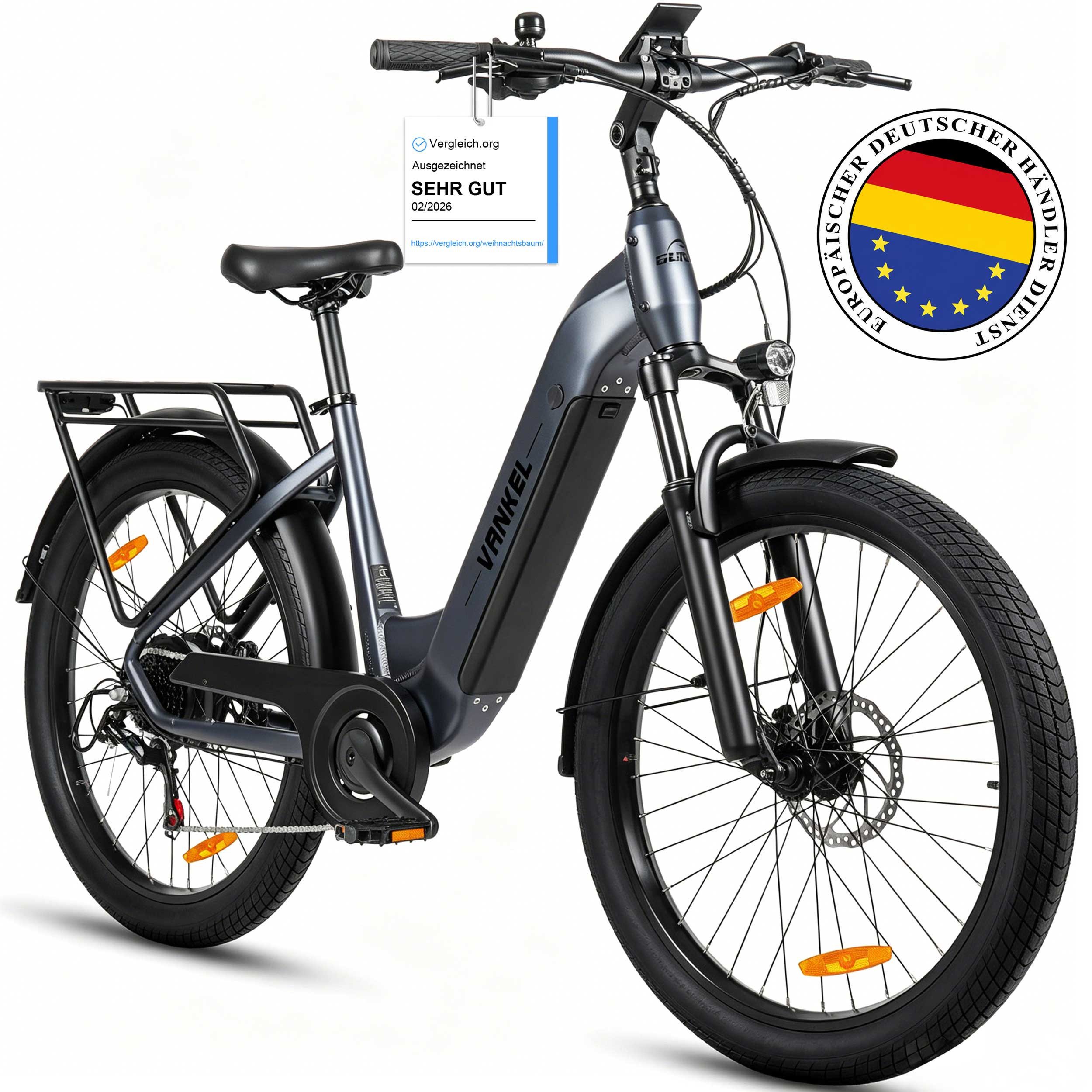 Vankel E-Bike Cityrad 26”×3,0/29”×2,4 Zoll E-Fahrrad Damen u. Herren 720 WH Pedelec 120 km, Kettenschaltung, Heckmotor, 720 Wh, Fat Mountain LG Akku All-Terrain mit Drehmomentsensor E-bikes
