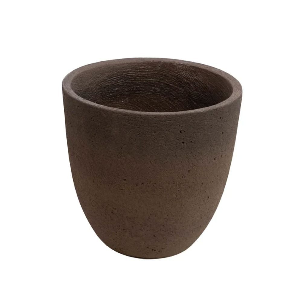 Schweng Blumentopf Blumentopf Zement – dunkelbraun, rund, Außenbereich 40x40x38cm
