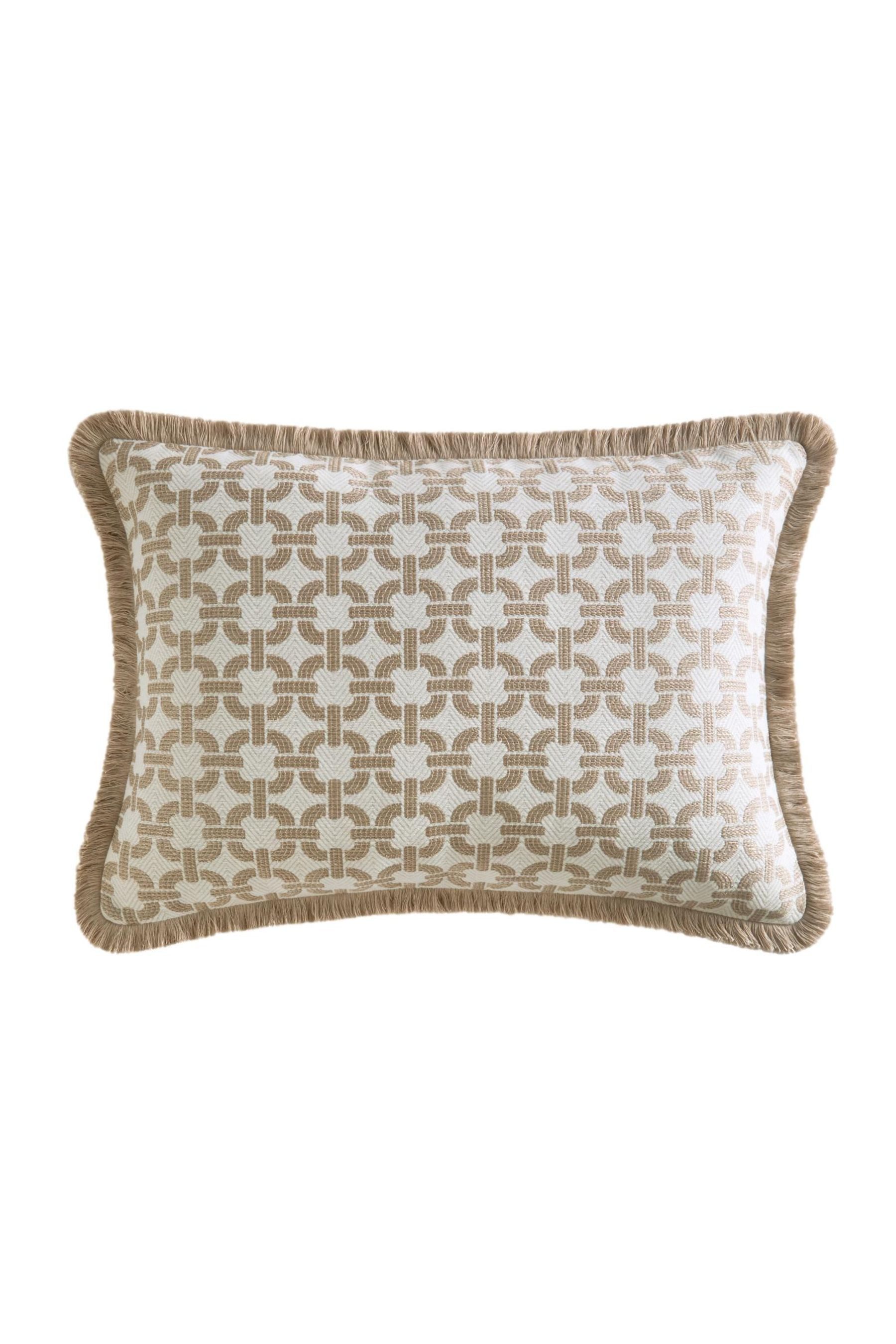 Next Dekokissen Kissen mit Geo-Muster und Fransen 40 x 59 cm