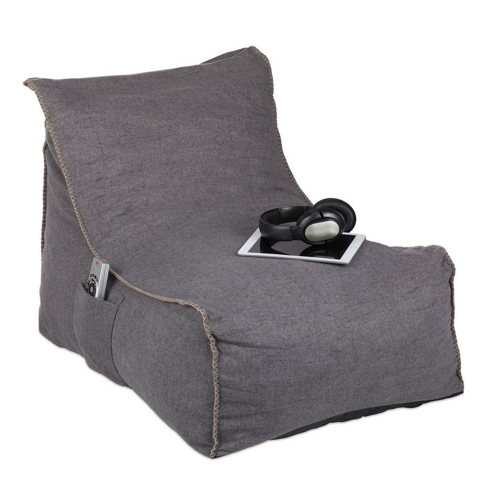 Jodimitty Große Sitzsack-Stühle Sofabezug Volltonfarbe Sitzsack-Sofabezug-Verstellbarer Outdoor und Indoor-Liegestuhl für Erwachsene und Kinder ohne Polsterung 