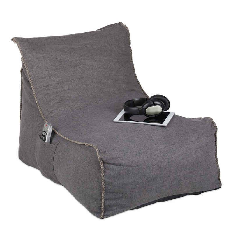 relaxdays Sitzsack Sitzsack mit Lehne