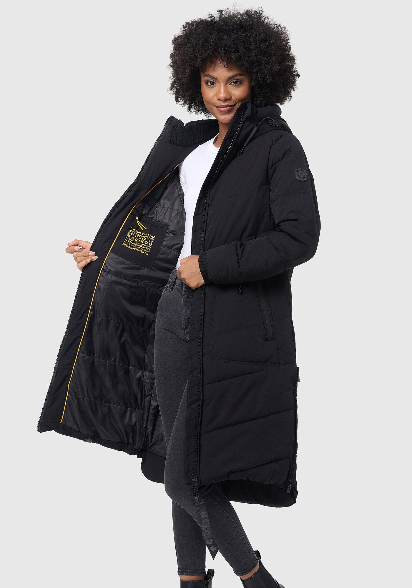 Marikoo Winterjacke Benikoo langer Winter Mantel gesteppt – Bild 3 von 5