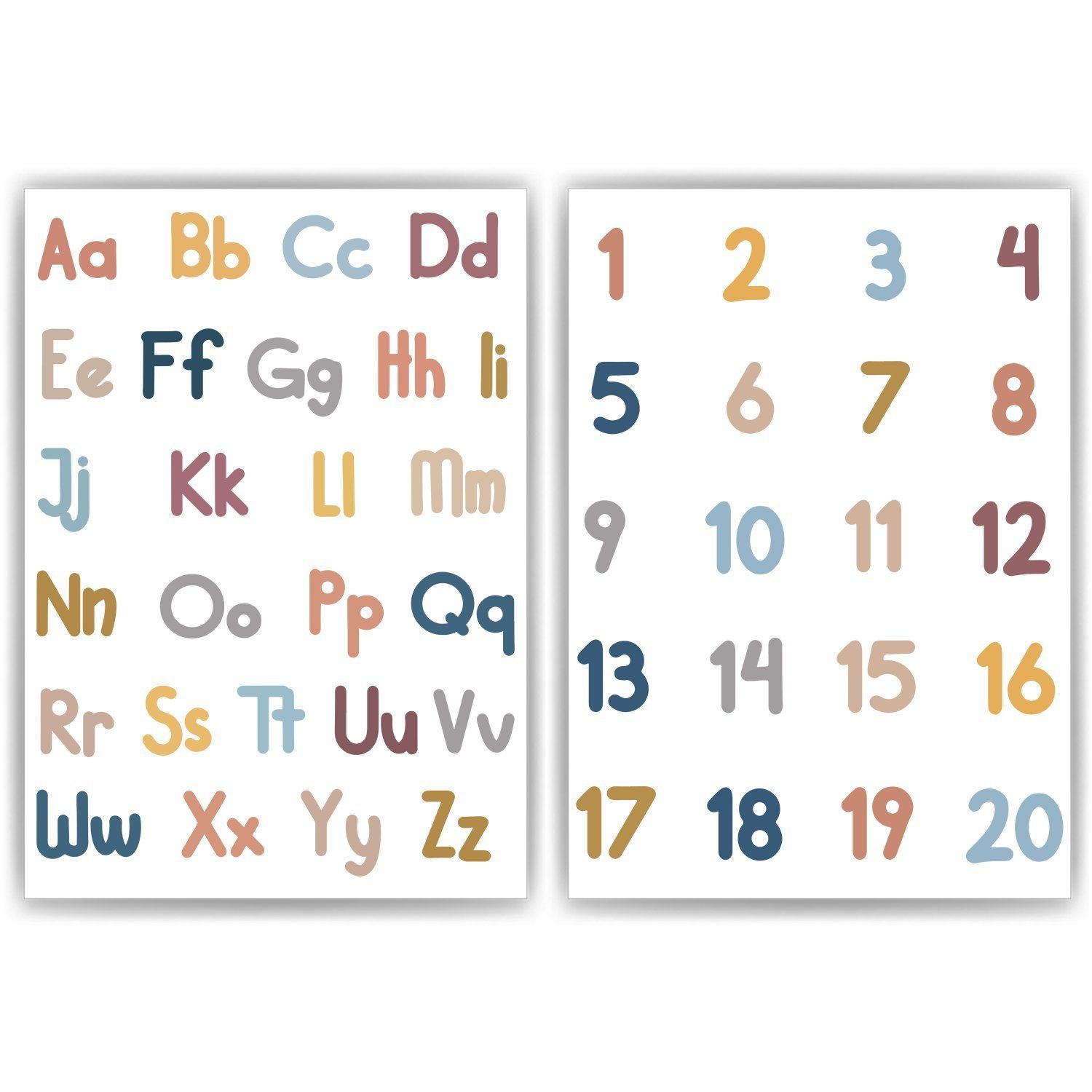 Tigerlino Poster ABC Kinderposter 2er Set günstig online kaufen