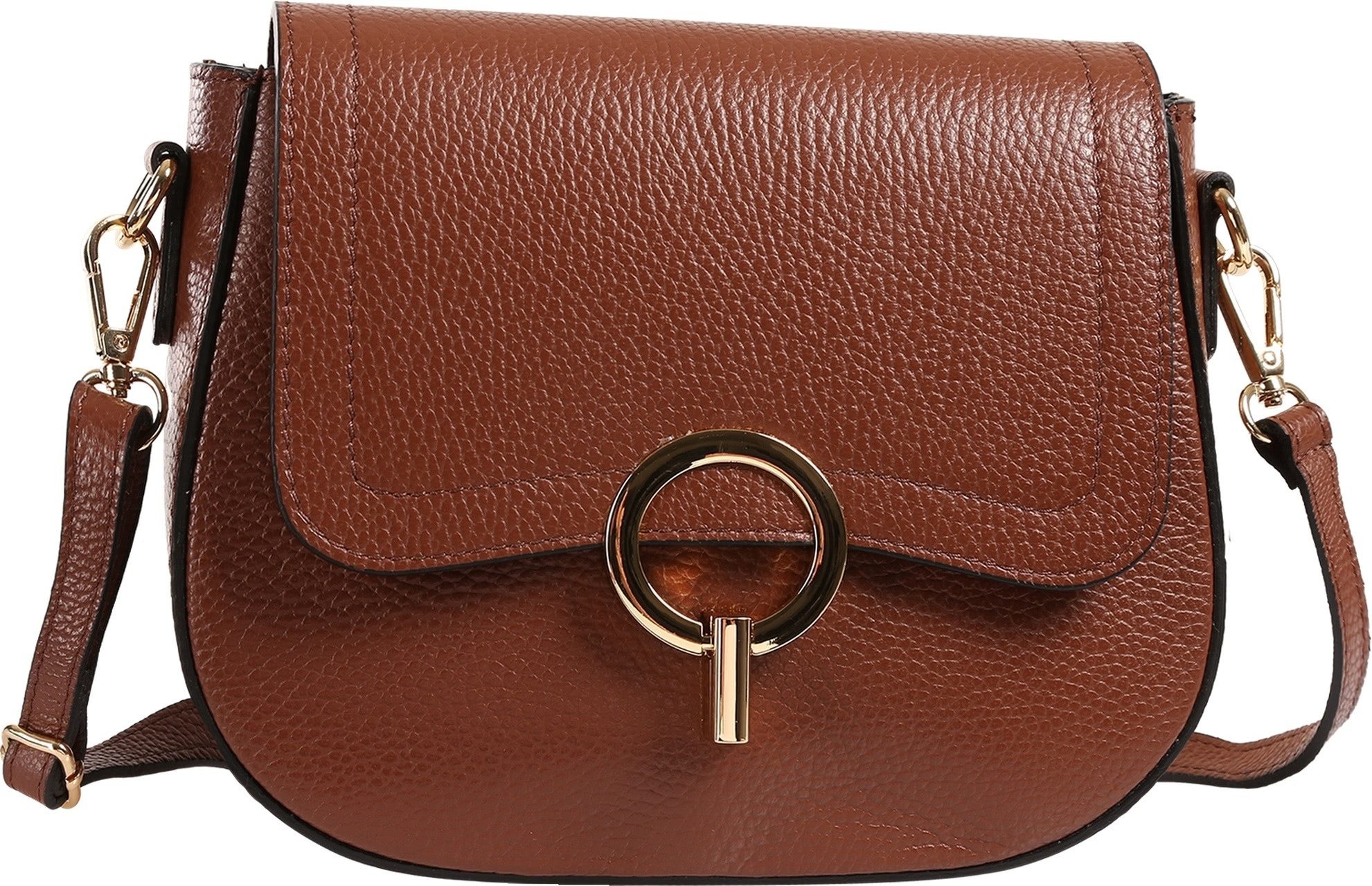 Toscanto Umhängetasche Toscanto Damen Umhängetasche Leder (Umhängetasche), Damen Leder Umhängetasche, braun ca. 23cm
