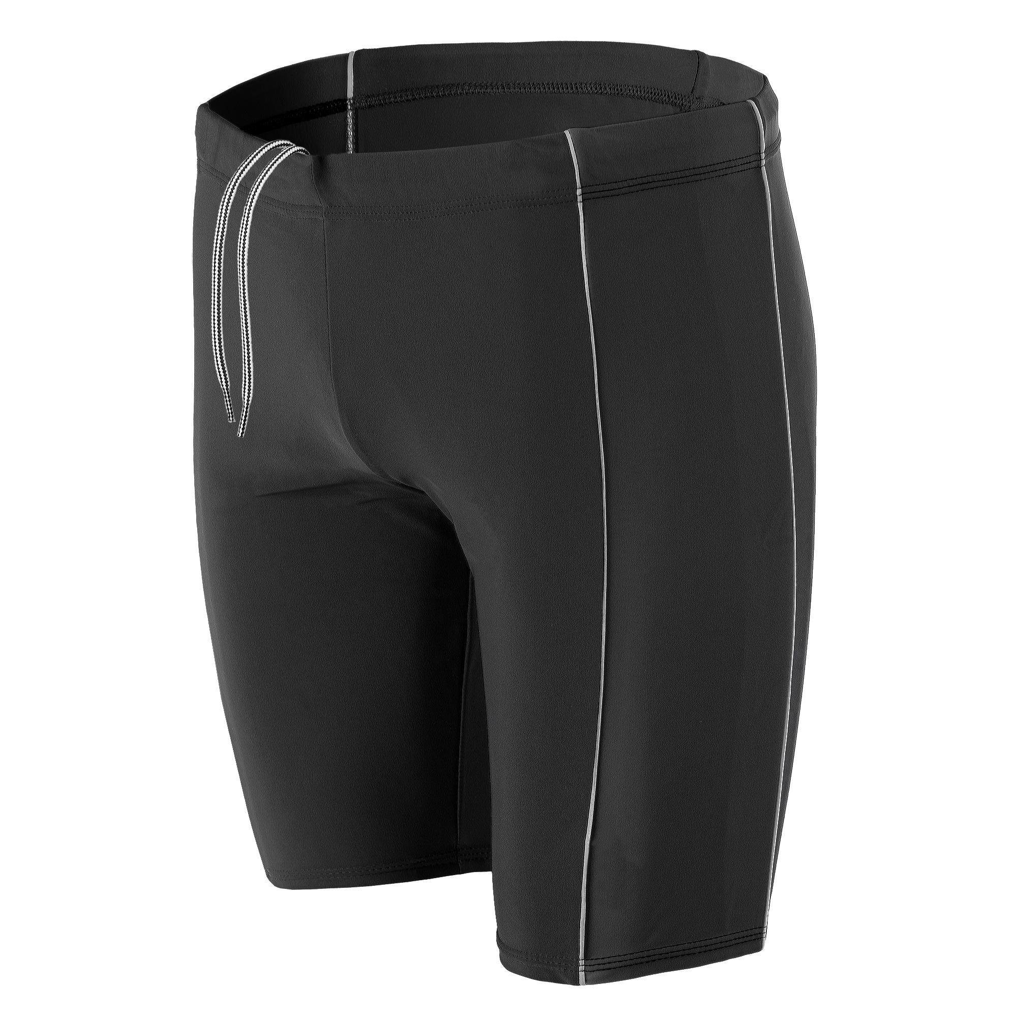 Aquarti Badehose Aquarti Herren Lange Badehose mit Kontrast-Paspel Jammer