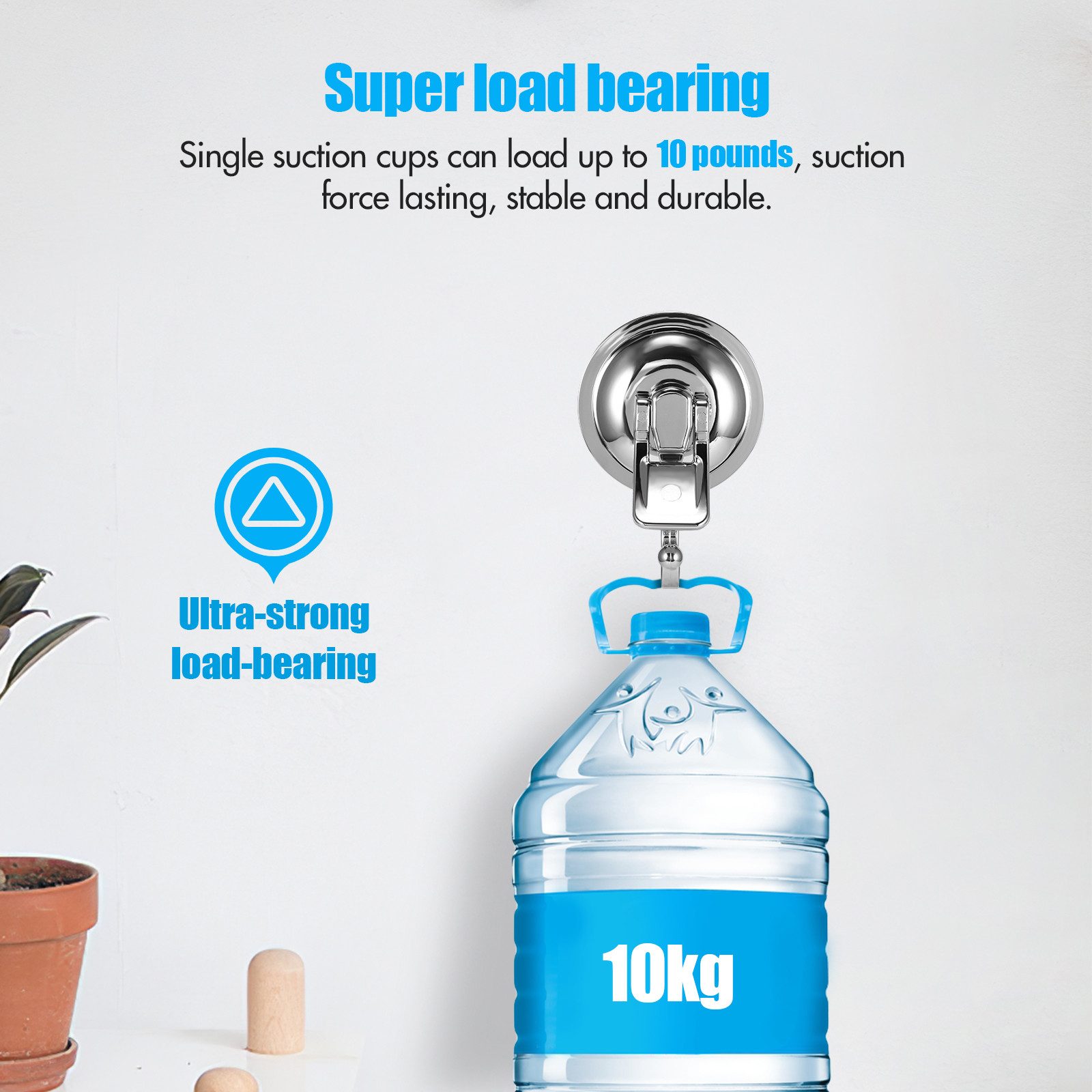 BlingBin Wandhaken Haken Extra Stark Vakuum, 4 Stück Saughaken Saugnapfhaken Ohne Bohren, Badezimmer, Duschen, Türen, (4er Set, 4-St., 4 Stück), Saugnäpfe Haken für Badezimmer/Küche/Bad/Dusche/Tür Fenster Glas