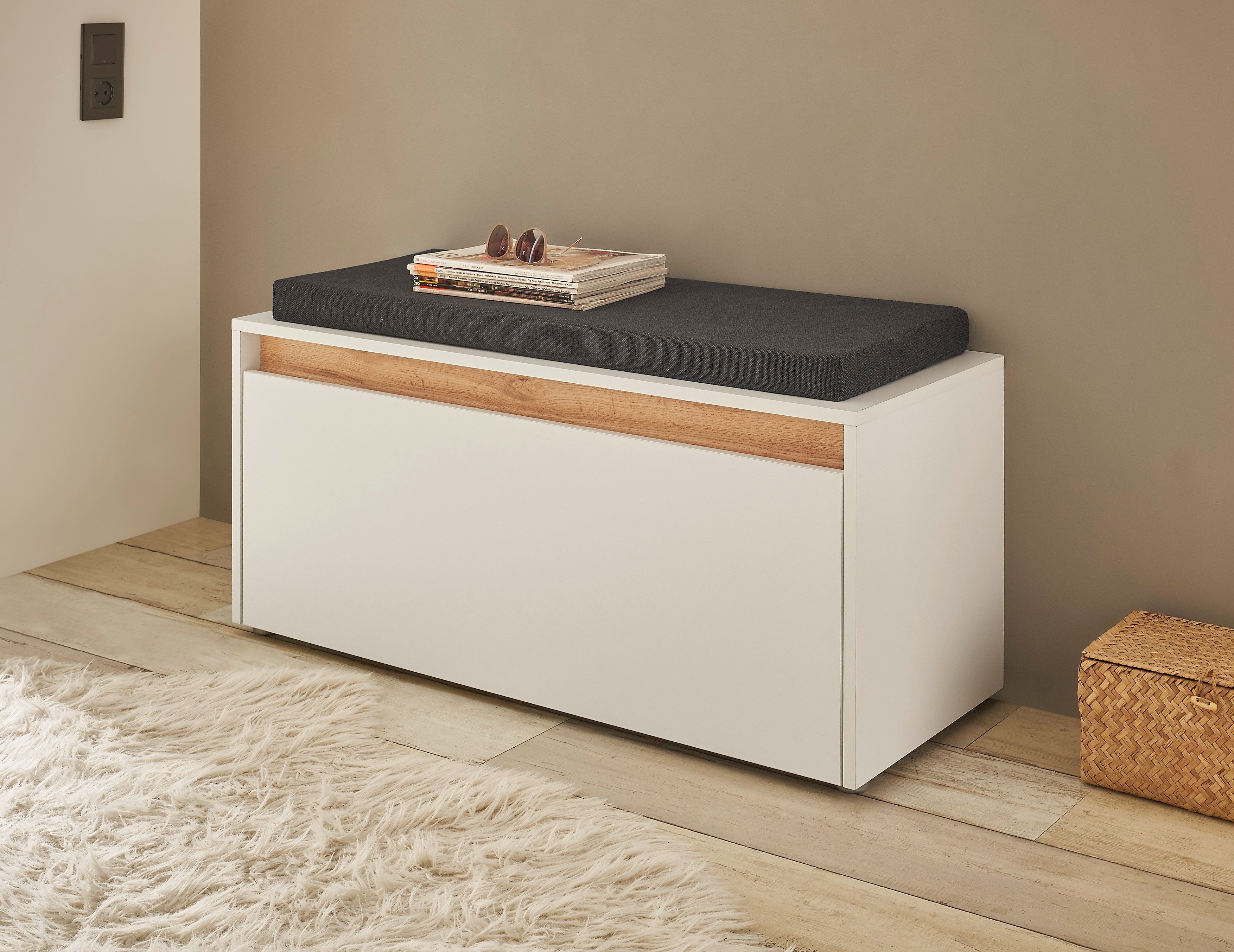 INOSIGN Schuhbank GIRON/ CiTY, Schuhschrank mit Klappe, Sitzbank in
