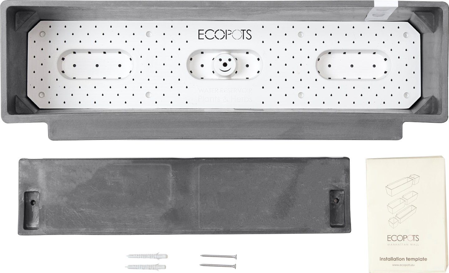 ECOPOTS Blumentopf MANHATTAN L Grey, BxTxH: 17,2x17,515 cm