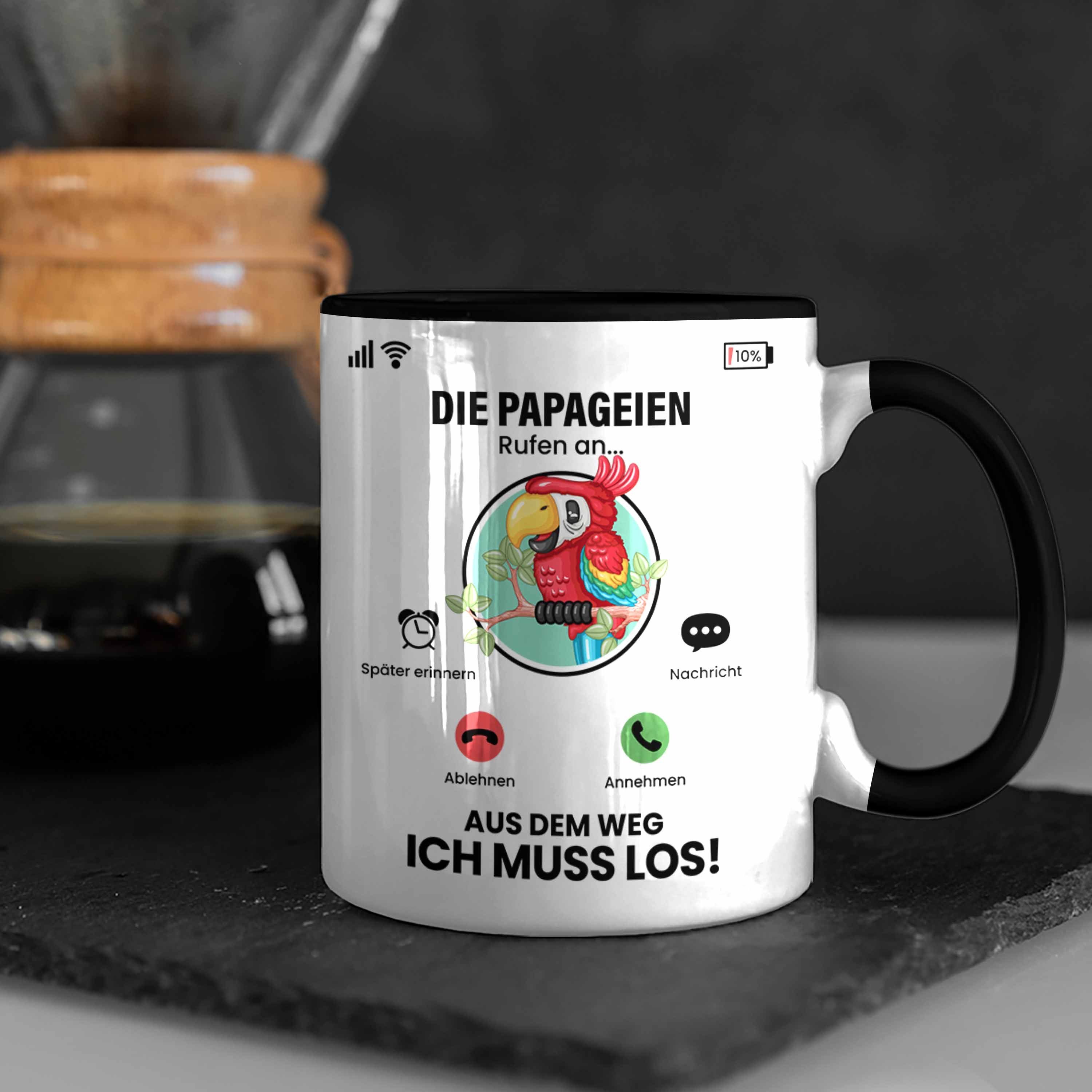Trendation Tasse Die An G Geschenk Papageien Rufen Besitzer für Papageien Züchter Tasse Schwarz