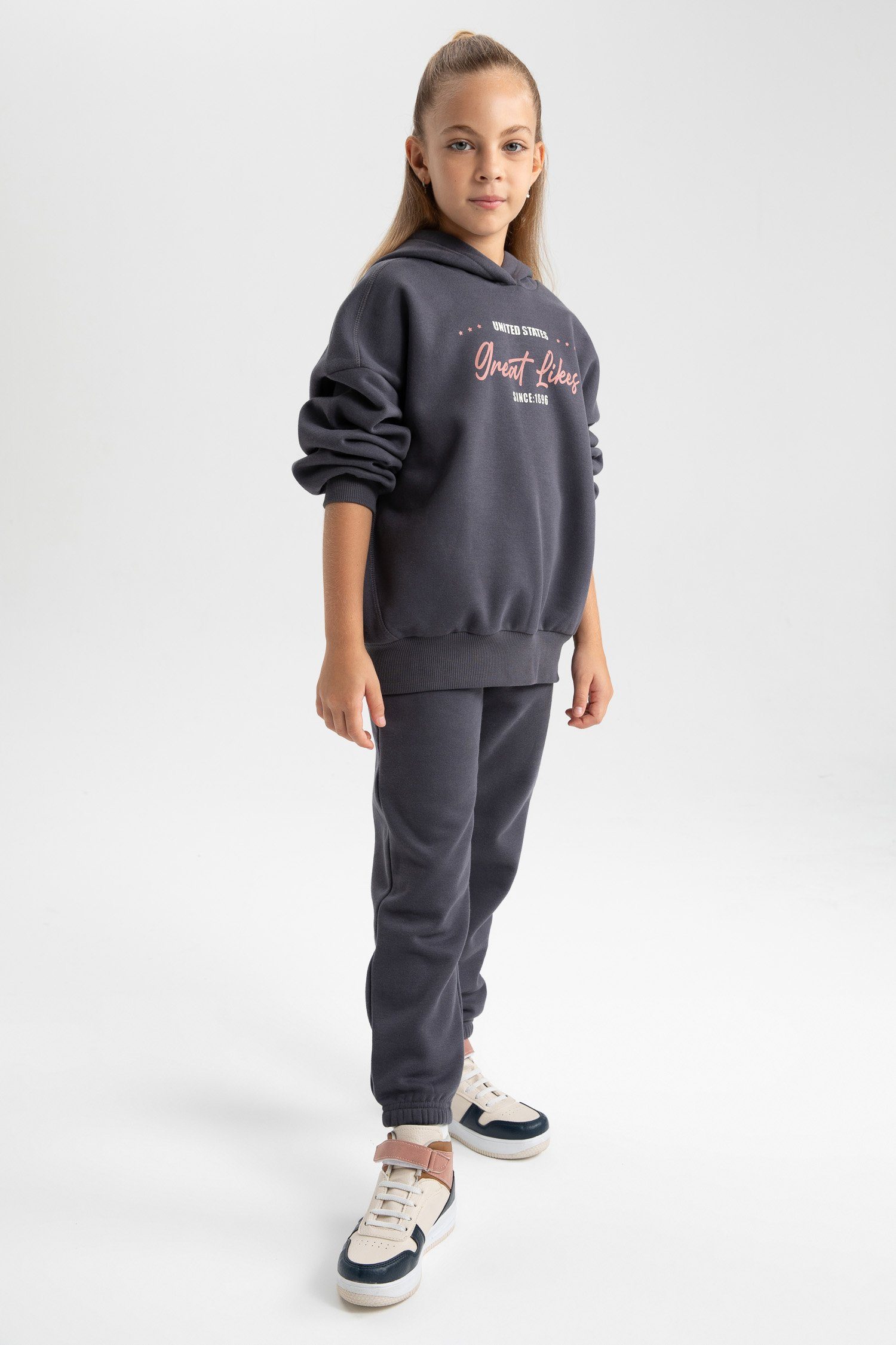 OVERSIZE Mädchen (2 Jogginganzug tlg) Jogginganzug (Packung, FIT DeFacto 2-tlg)