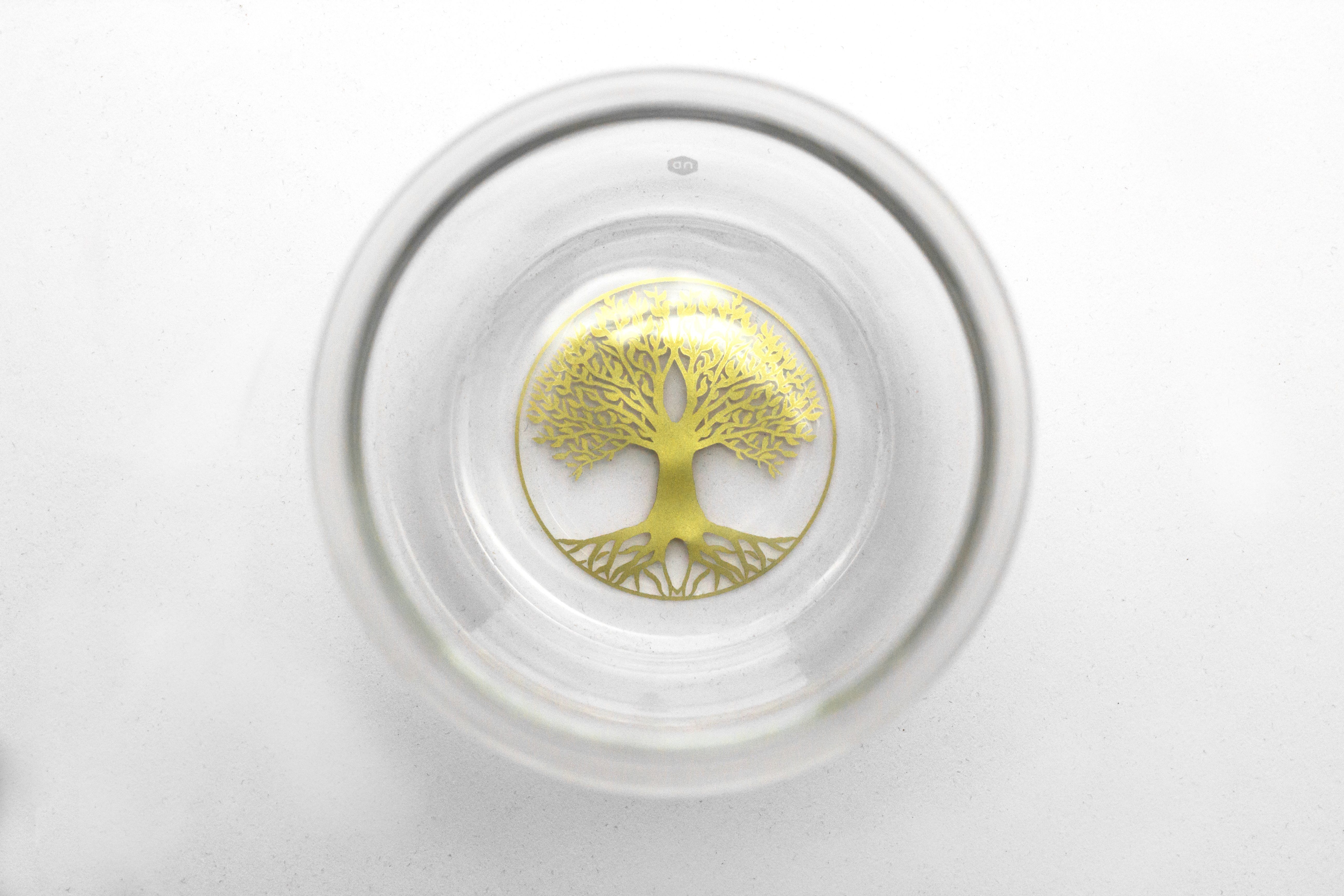 Natures-Design Wasserkaraffe Alladin Lebensbaum gold + 2 Becher Mythos Lebensbaum gold