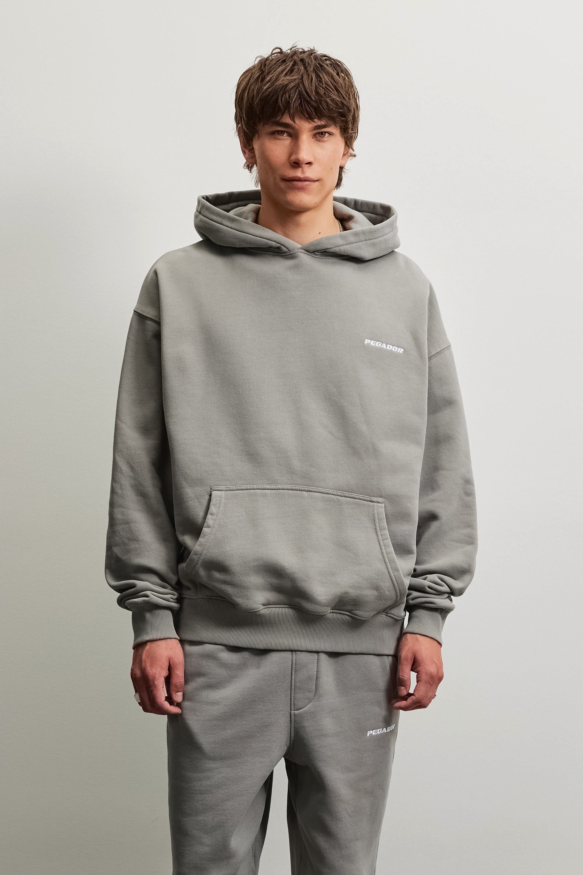 PEGADOR Kapuzensweatshirt Logo Oversized Hoodie Baumwollmischung, oversize