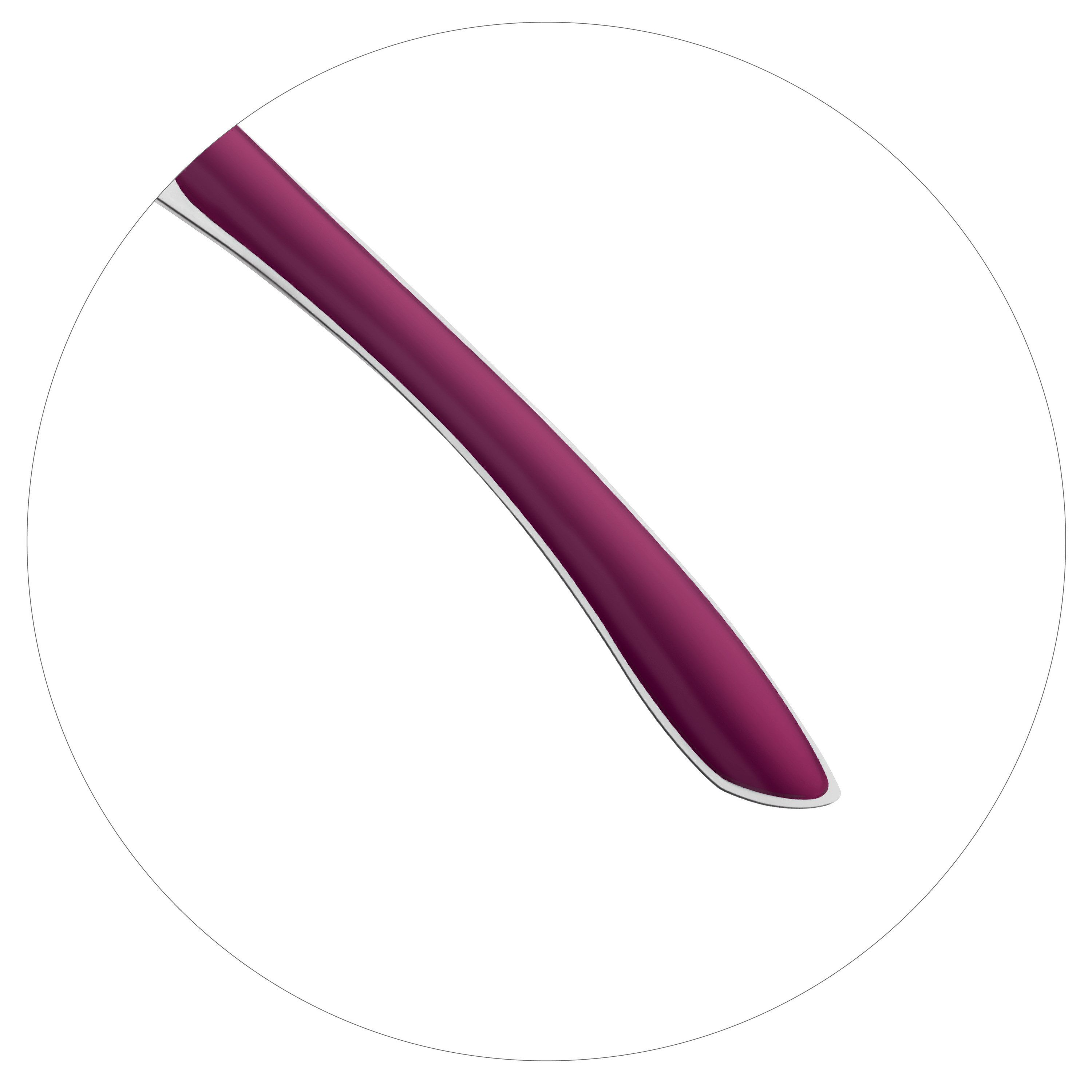 Kuppels Besteck-Set PRISMA (24-tlg), 6 Personen, 13/0 18/0 ABS, Griff Kunststoff, wildberry glänzend
