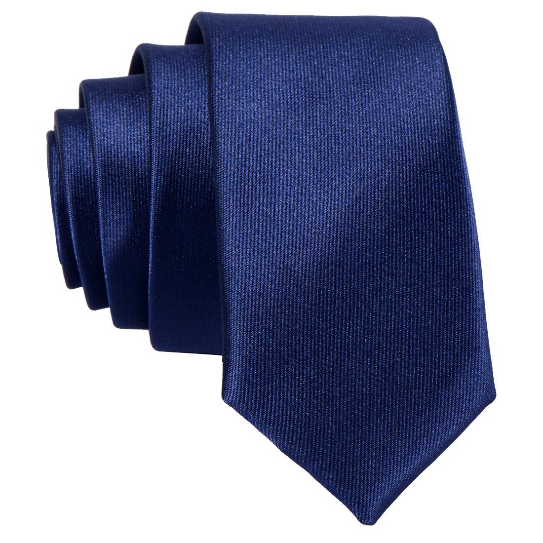 DonDon Krawatte schmale Krawatte 5 cm unifarben (Packung, 1-St., 1x Krawatte) matt, glänzend, gestreift, Seidenlook