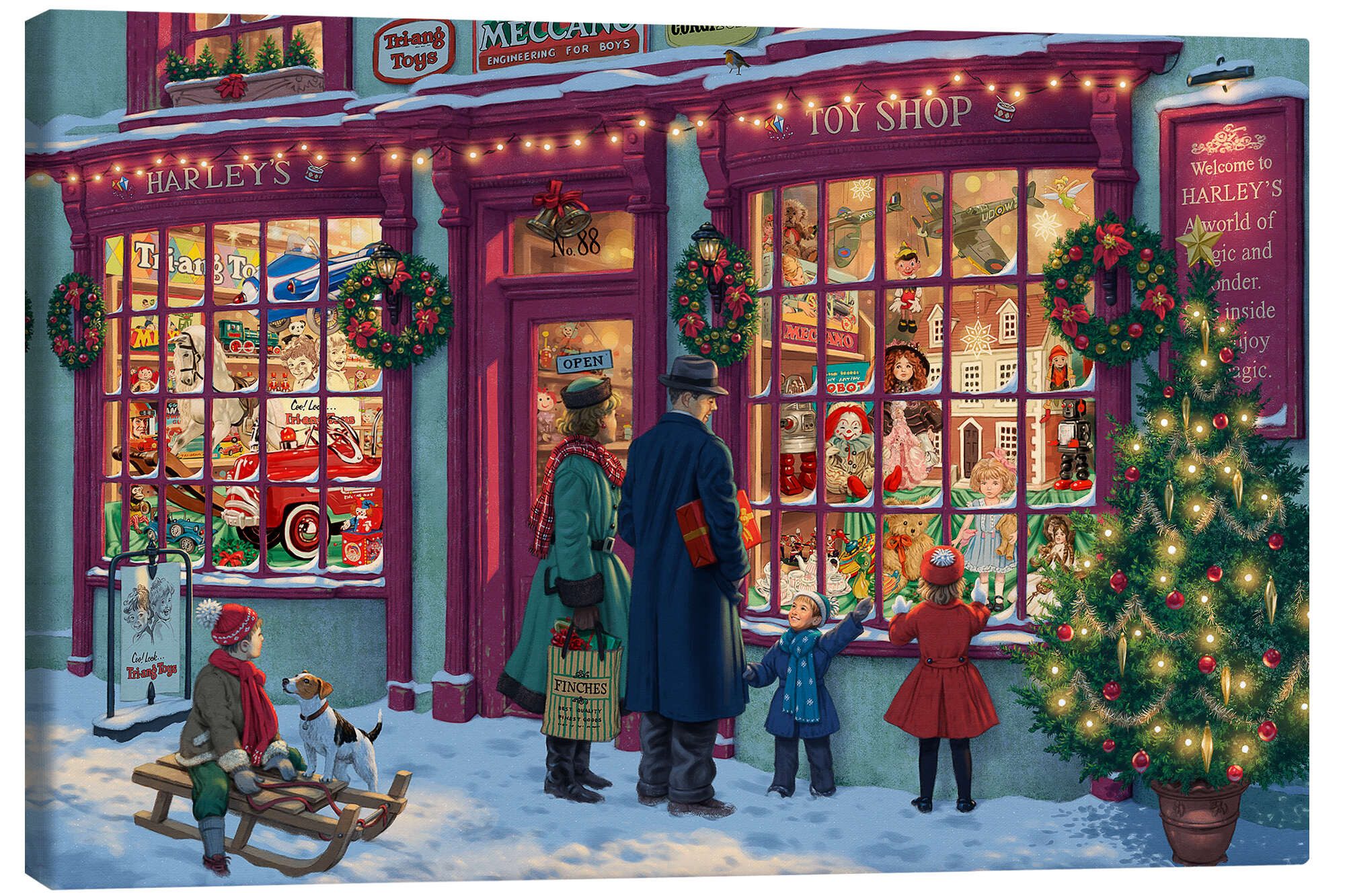Posterlounge Wandbild Weihnachtlicher Spielwarenladen, Steve Read, erhältlich als Poster, Leinwandbild, Wandsticker oder Acrylglasbild