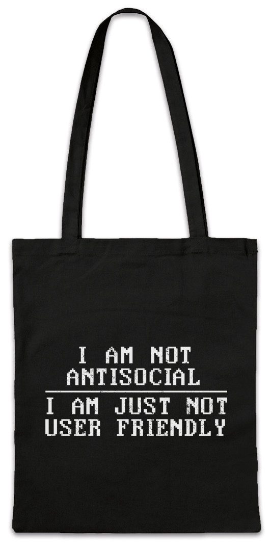 Beuteltasche I'm Not Antisocial Stofftasche Informatiker Programmierer PC