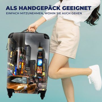 MuchoWow Handgepäckkoffer Amerika - New York - Sturm, 4 Rollen, Reisetasche mit rollen, Handgepäck für Ferien, Trolley, Reisekoffer