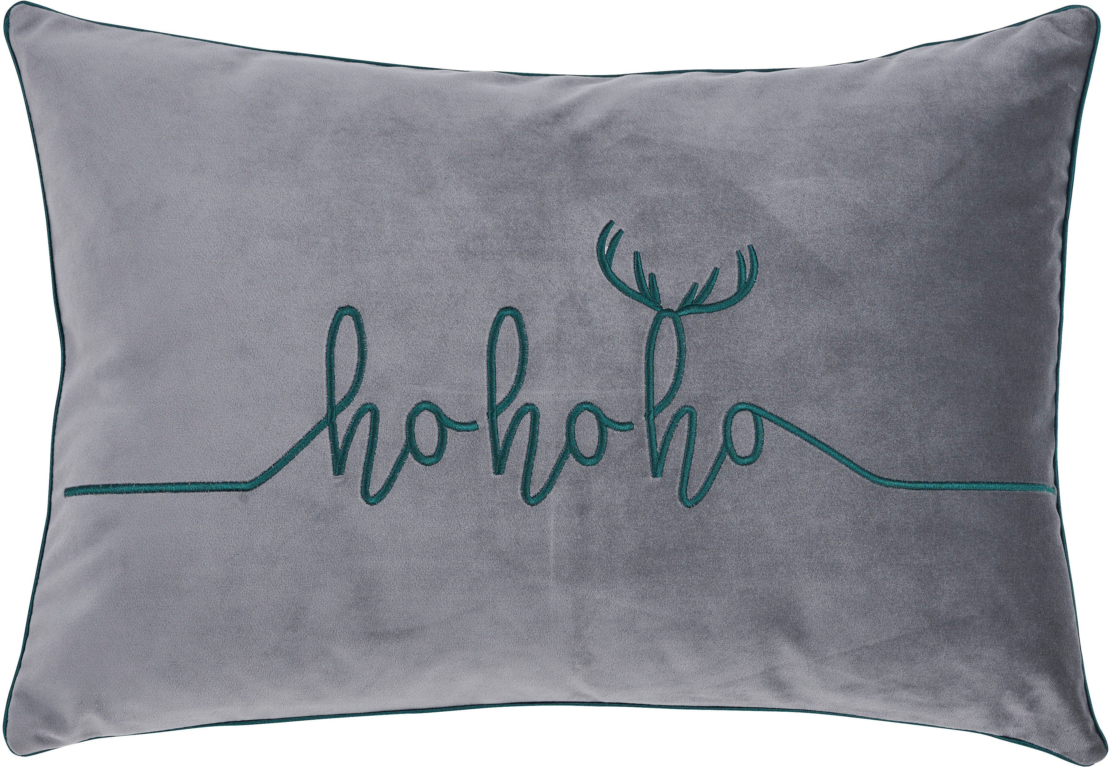 done.® Dekokissen Santa's Comming, Velourstoff Anthracite günstig online kaufen