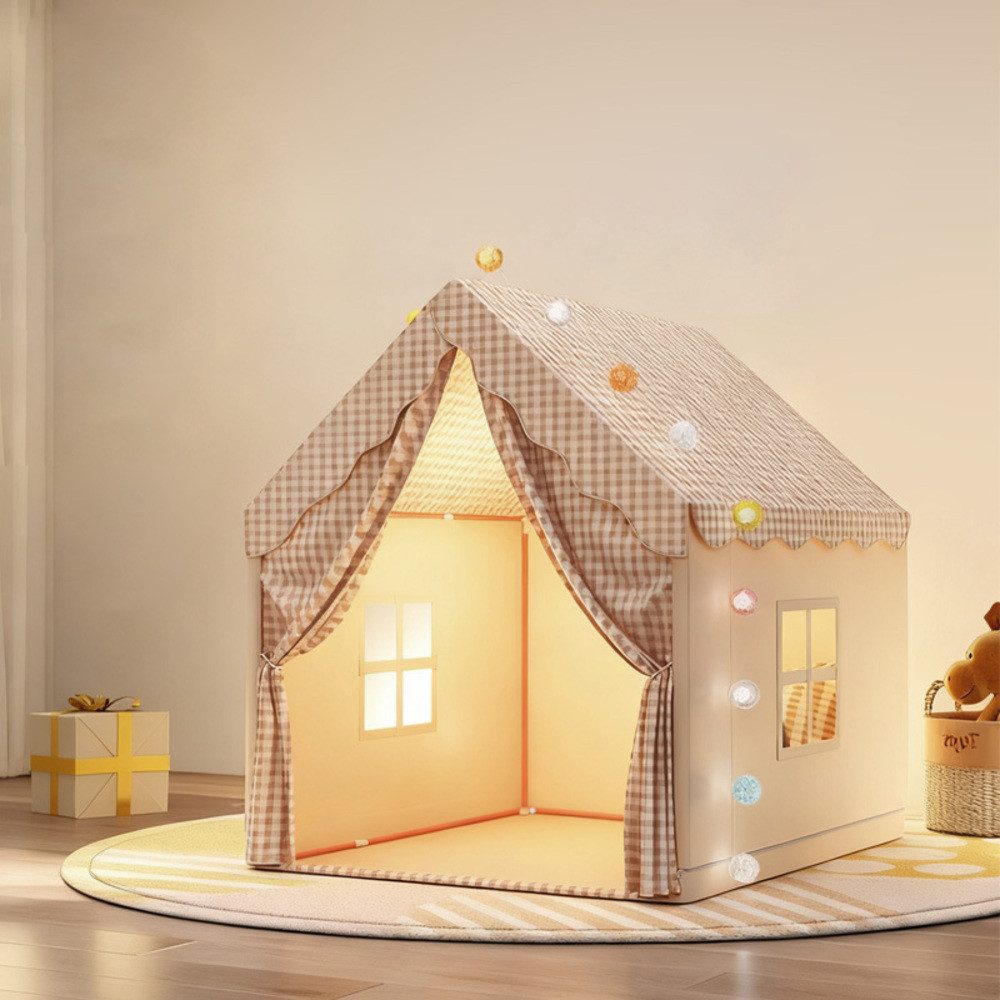 JEOBEST Spielzelt Kinderzelt mit 2 Eingängen, 105x120x128cm Großes Spielhaus Kinderspielhaus, Geschenk für Kinder, Zelt für Indoor & Outdoor
