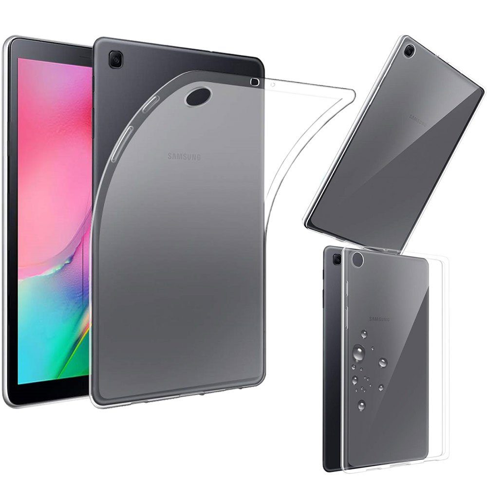 Wigento Tablet-Hülle Für Samsung Galaxy Tab A 10.1 2019 T510 T515  Transparent Tasche Hülle Case TPU Silikon dünn