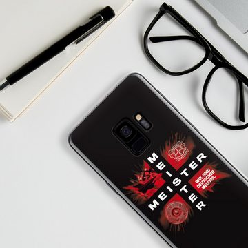 DeinDesign Handyhülle Bayer 04 Leverkusen Meister Offizielles Lizenzprodukt, Samsung Galaxy S9 Silikon Hülle Bumper Case Handy Schutzhülle