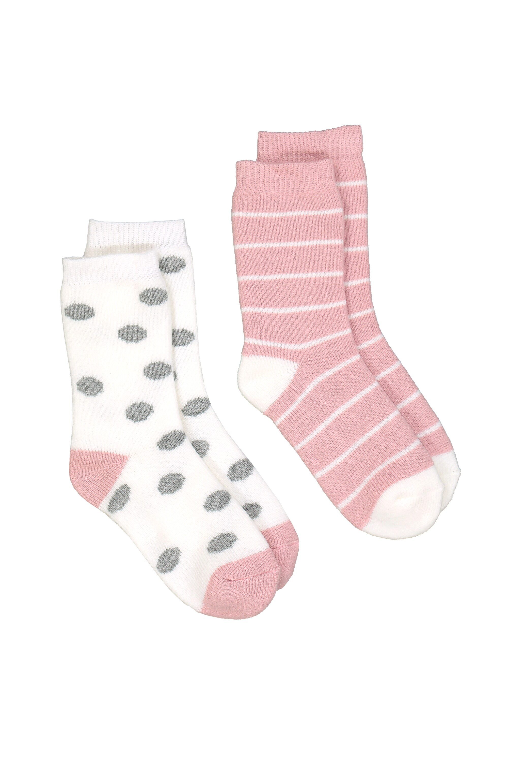 Ulla Popken Kuschelsocken Kuschelsocken 2er-Pack Punkte/Streifen flauschig