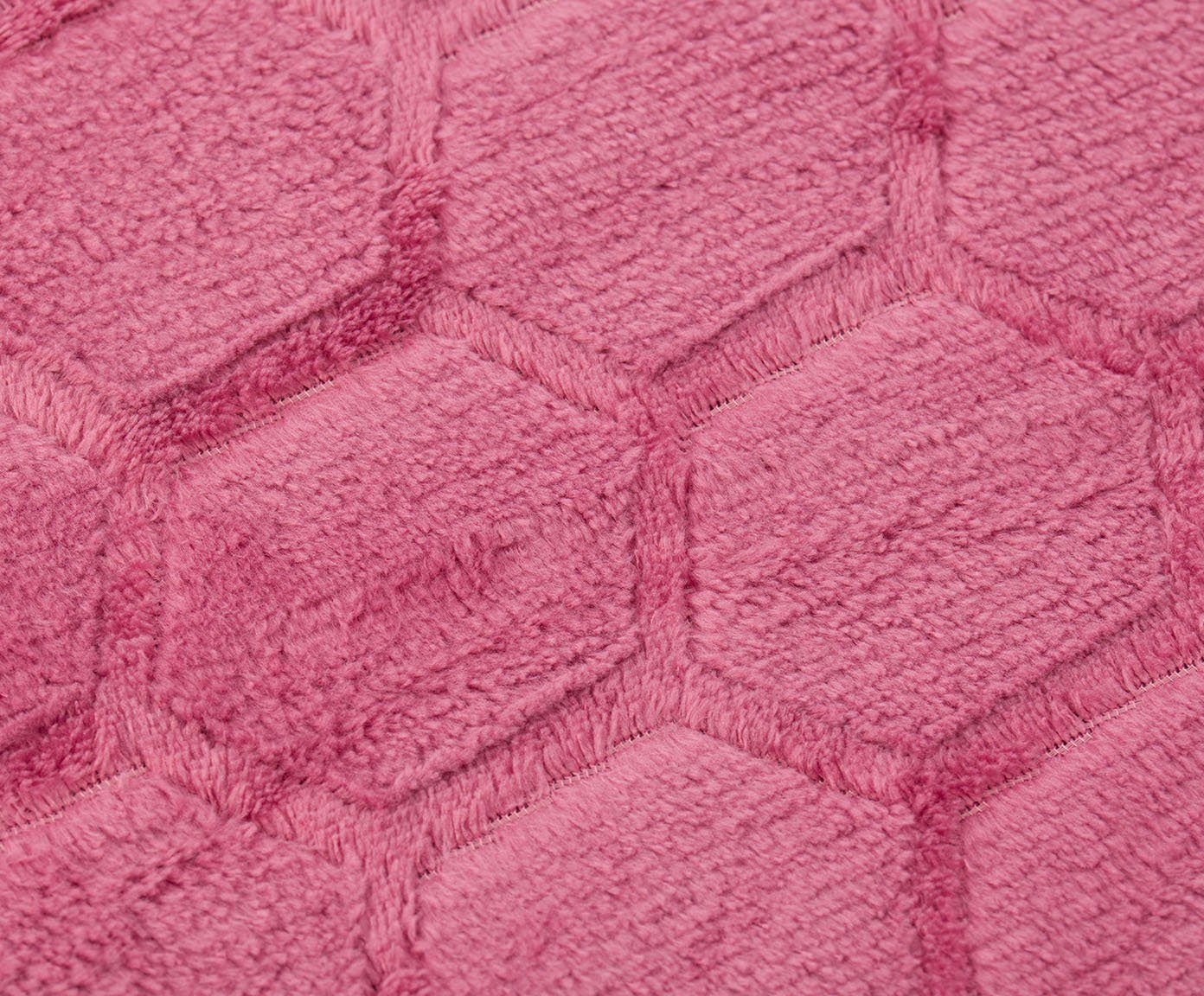 Wohndecke Flanell mit Wabenstruktur, HSC Home-Style-Creation GmbH, in vier Farben, weich und anschmiegsam