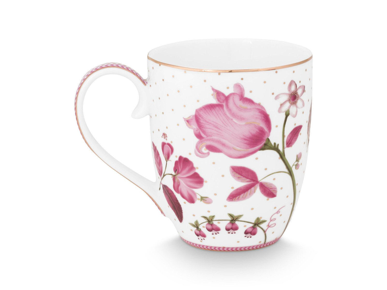 PiP Studio Becher Jolie Tulip Pink Becher XL 450ml, Porzellan
