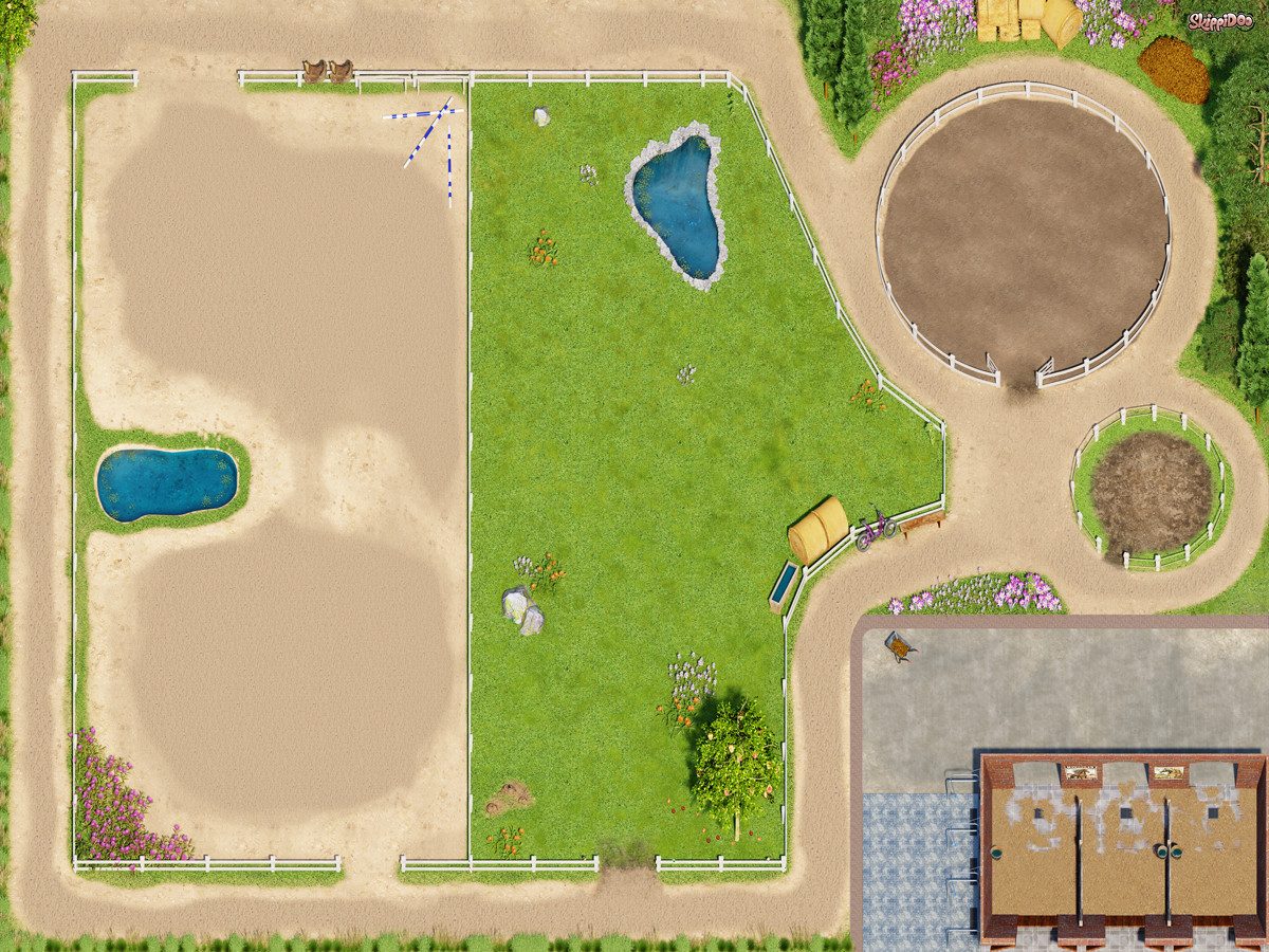 SkippiDoo Kinderteppich Spielteppich Pferde z.B. Schleich® Kinderzimmerteppich Kinderteppich